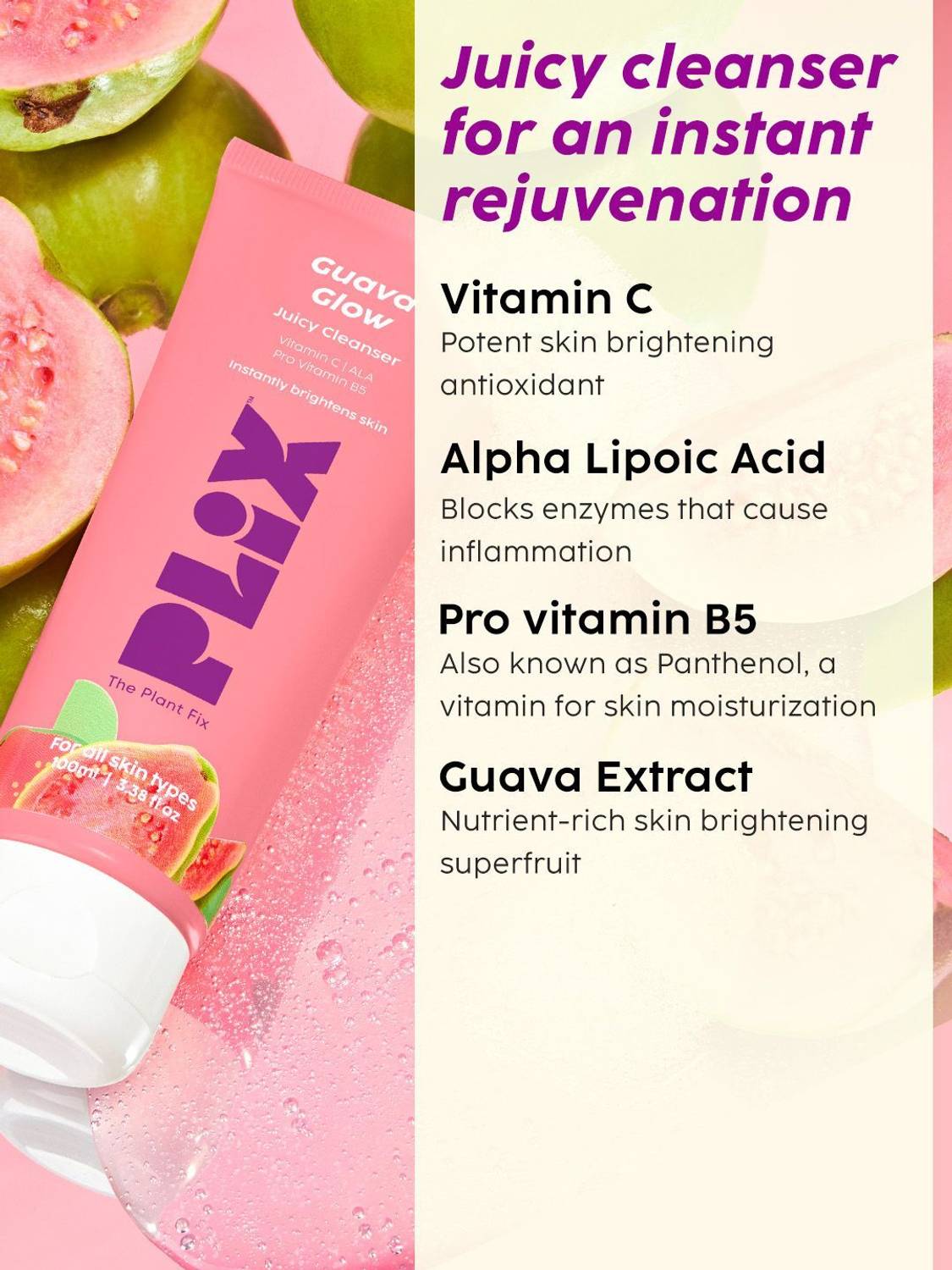 The Plant Fix Plix Hydrating Cleanser, Toner Serum, Smoothie - Image 2