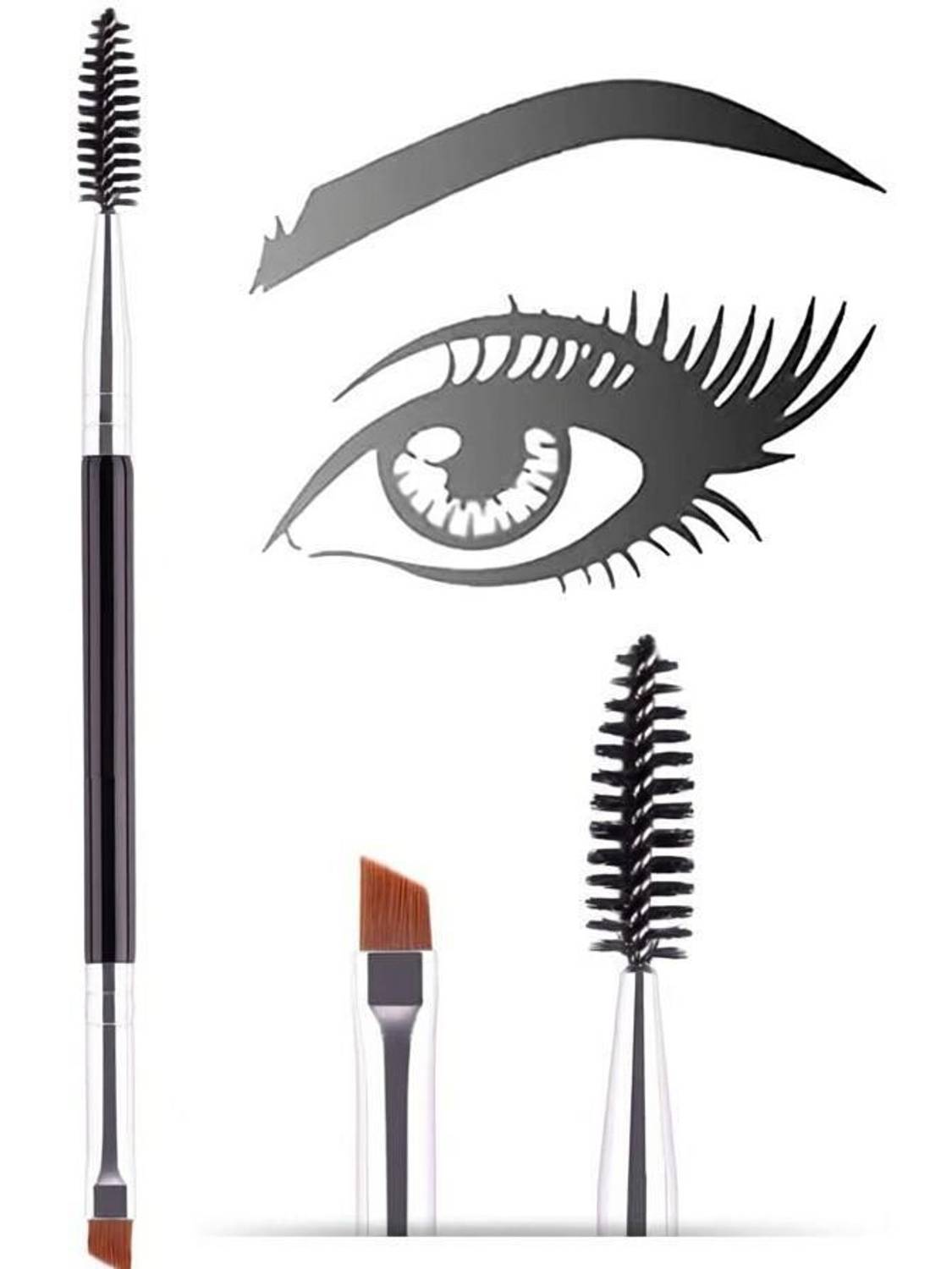 angelie 2 in 1 Eye Makeup Brush for Brow and Mascara