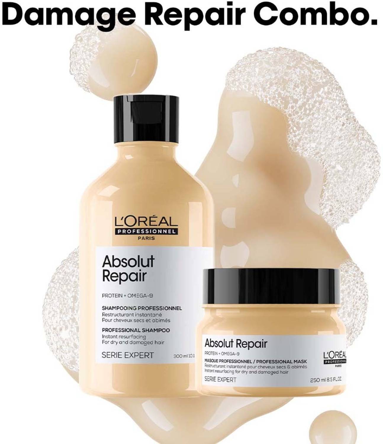 L'Oréal Absolut Repair Shampoo 300ml + Masque 250g - Image 1