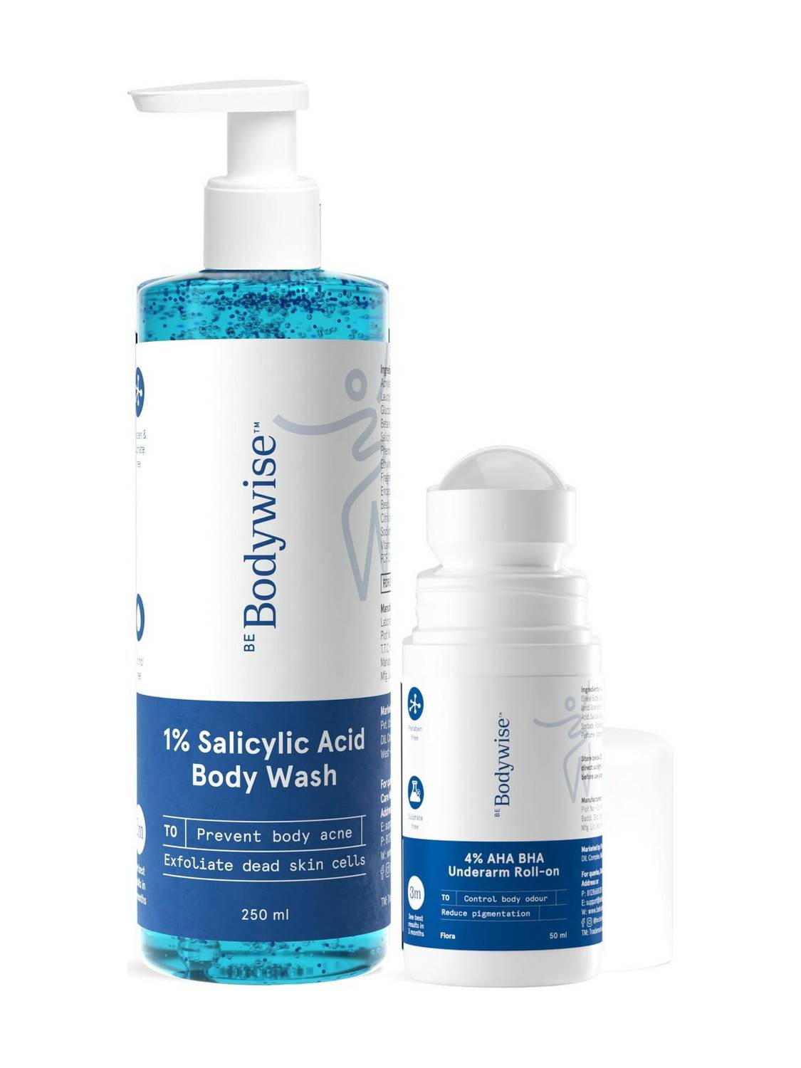 Be Bodywise 1% Salicylic Acid Body Wash & Underarm Roll on - Image 1