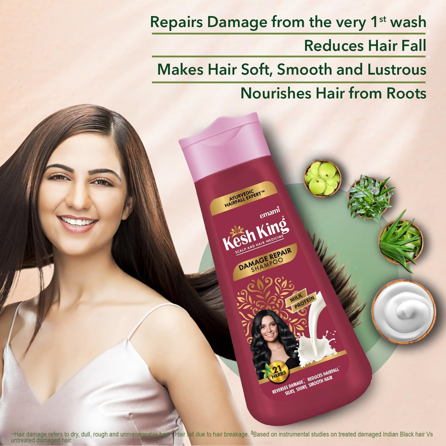 Image of Kesh King Ayurvedic Oil 300ml + Damage Repair Shampoo 340ml