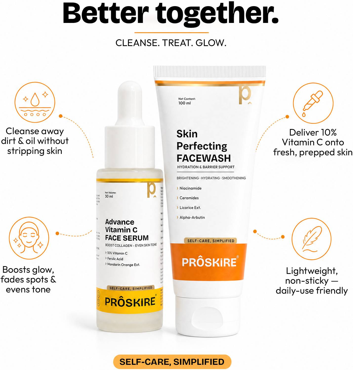 Proskire Advance Vitamin C Serum with Face Wash - Image 2