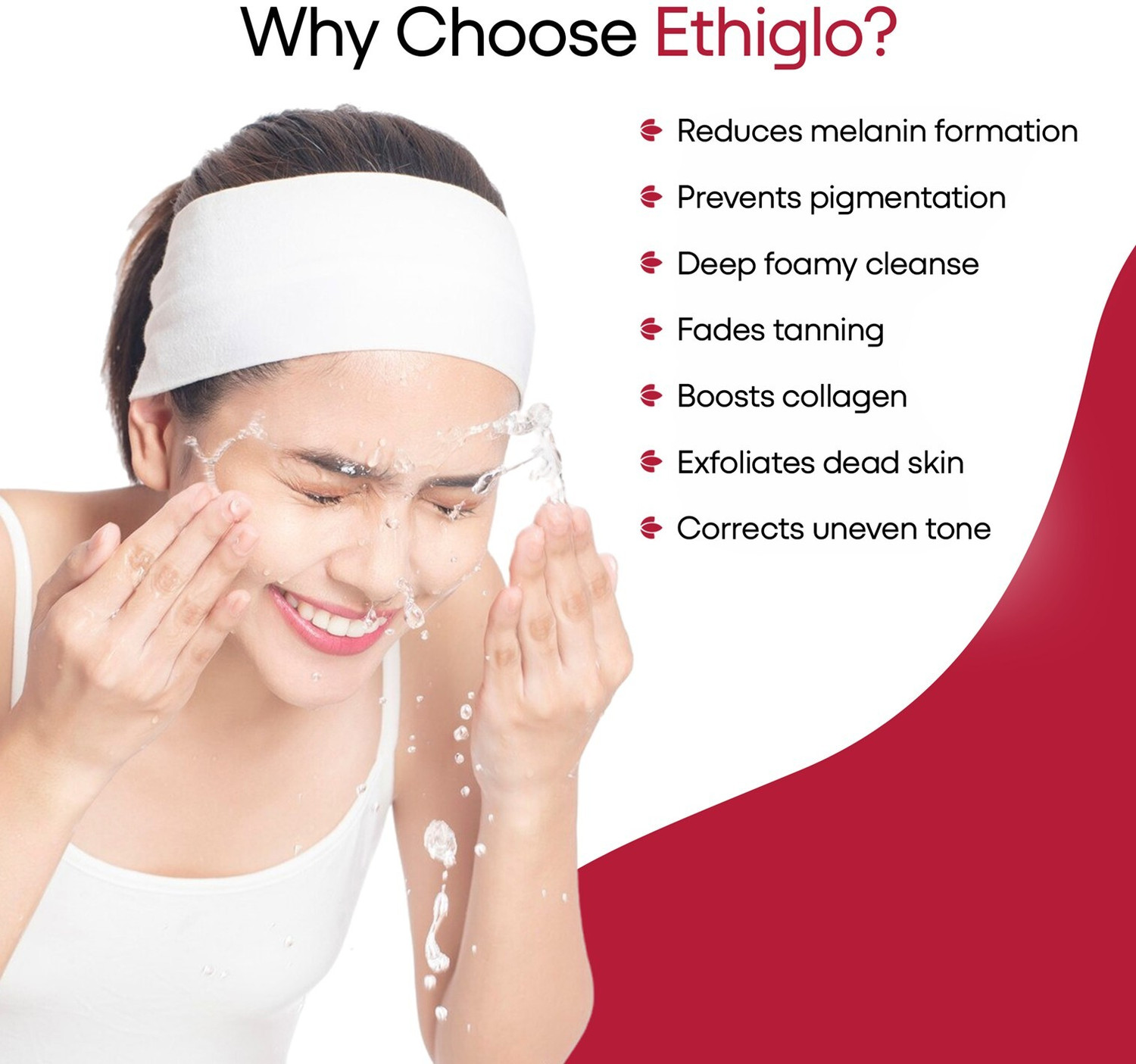 Image of ETHIGLO Skin Lightening with Kojic Acid, Niacinamide & Vitamin C | Pack of 3 Face Wash