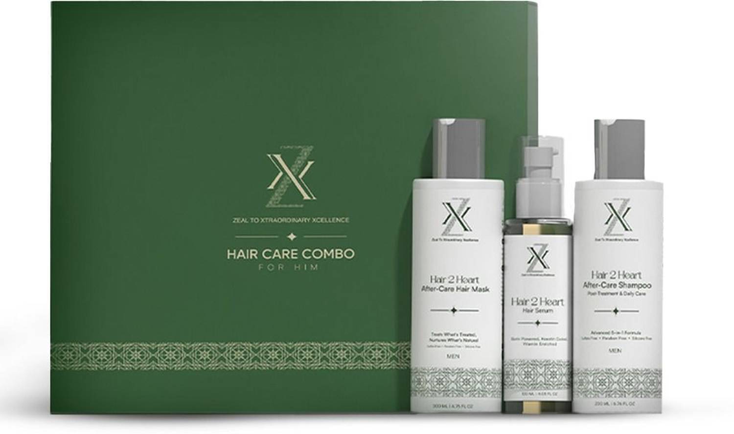 ZXX Hair 2 Heart After-Care Hair Care Combo for Men | Shampoo +