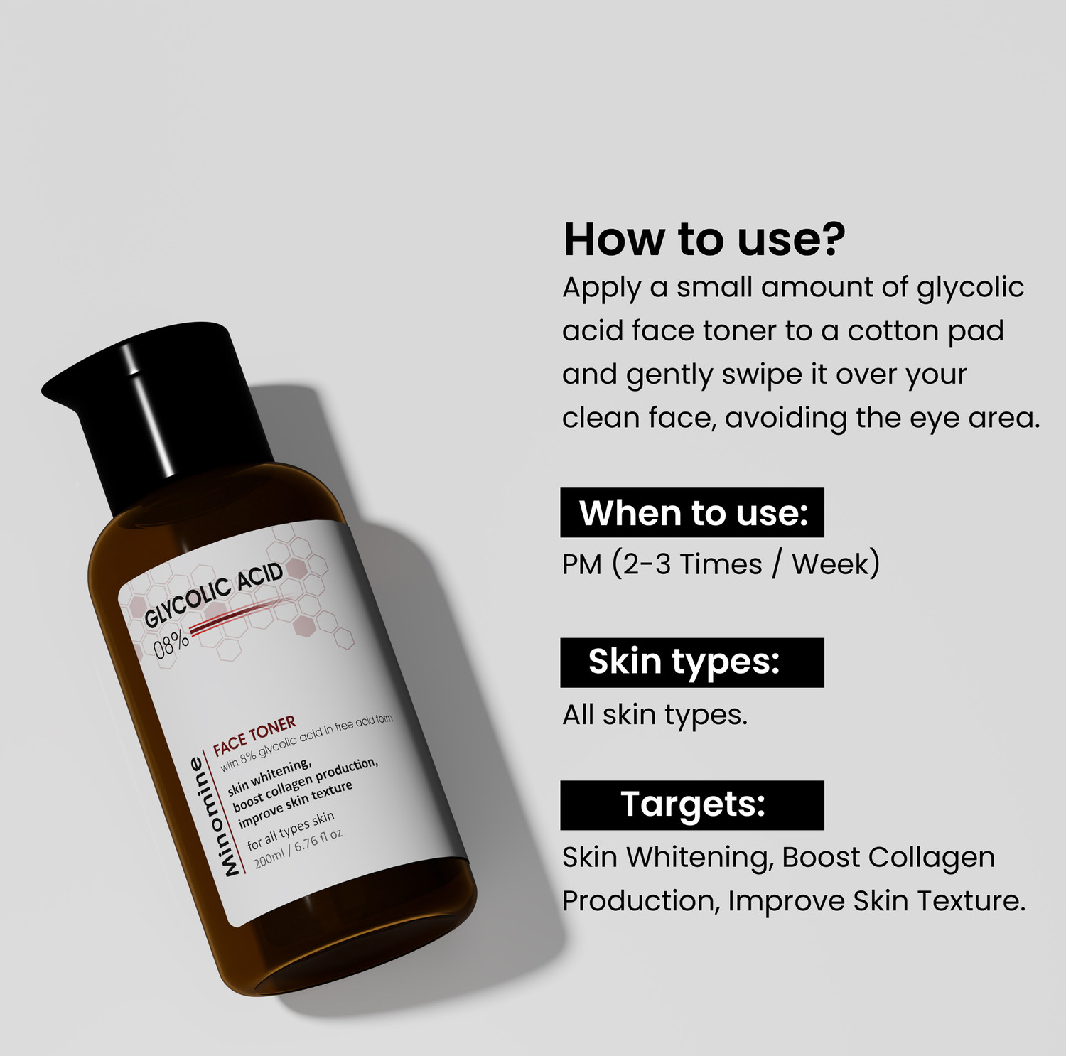 Image of Minomine Gamechangers Skincare Routine Kit for Soft & Glowing Skin, Unisex | Cleanser, Serum, Toner, Moisturizer & Sunscreen | Combo Kit