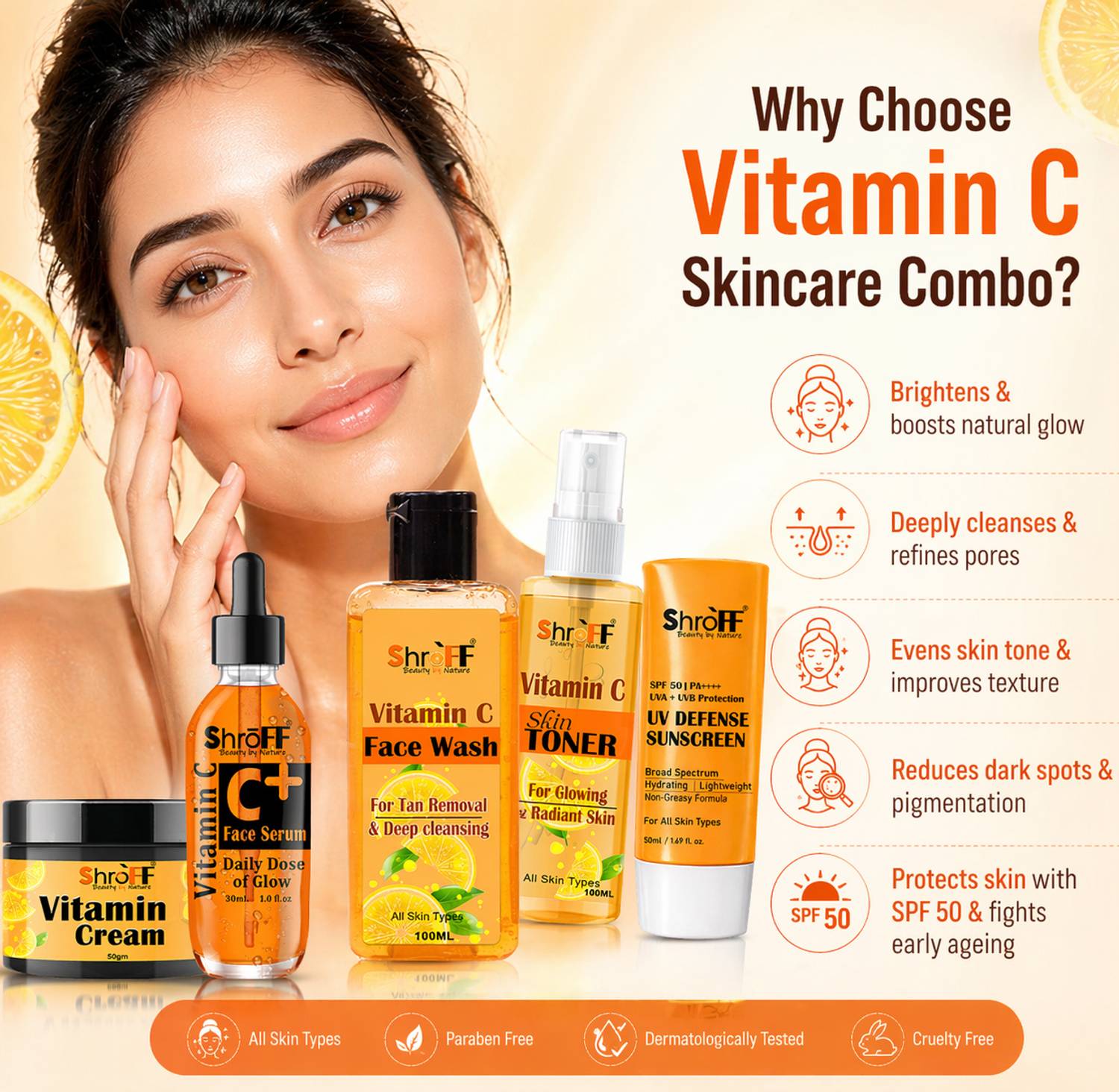 Shroff Skin Care Combo Vitamin C Serum 20% Kit - Image 5