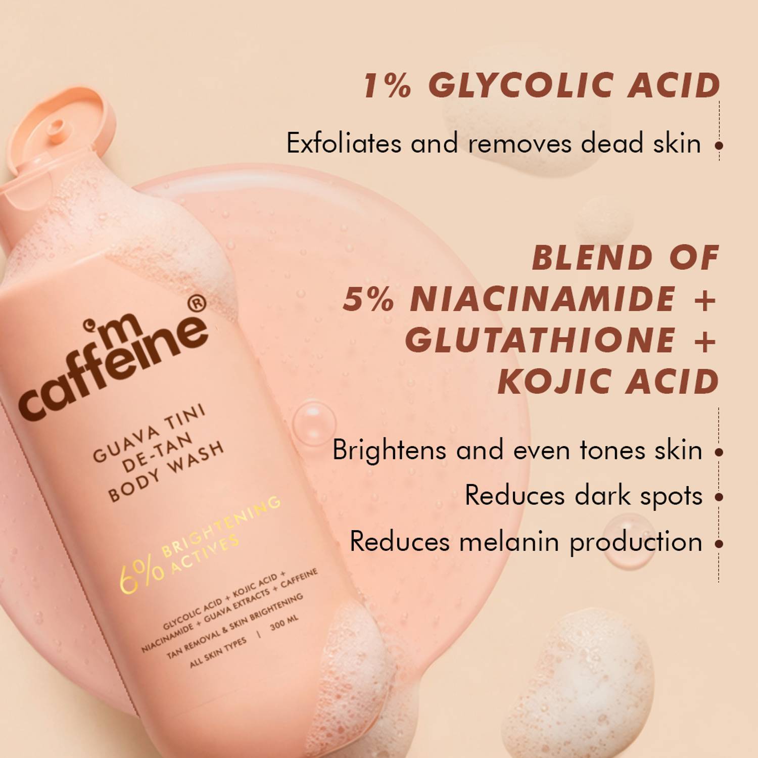 mCaffeine 3-in-1 Take A Dip Deo Body Wash & Guava Tini De-Tan Body - Image 4