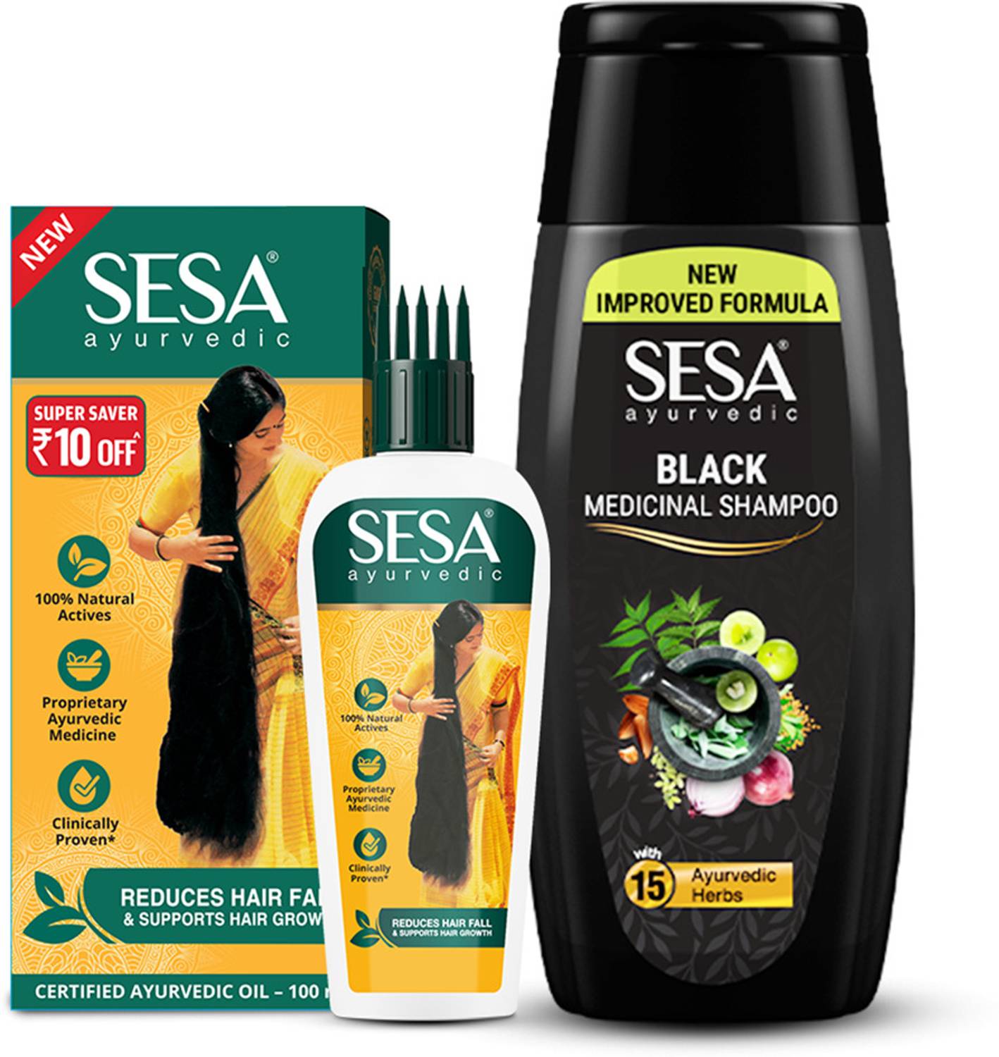 SESA Ayurvedic Hair Growth Oil Pack of 2 · 100 ml (200 ml total) - Image 1