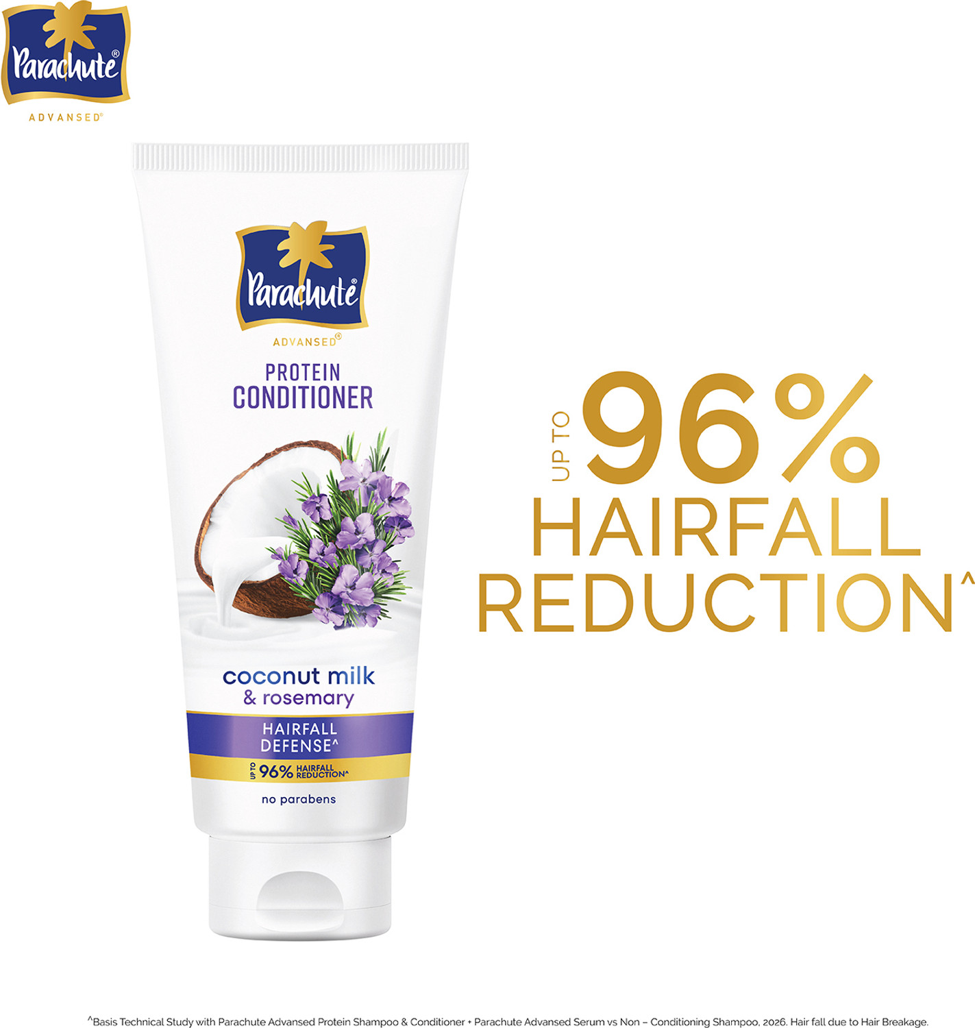 Image of Parachute Advansed Protein Shampoo + Conditioner Combo |Coconut Milk & Rosemary |Hair-Fall Defense