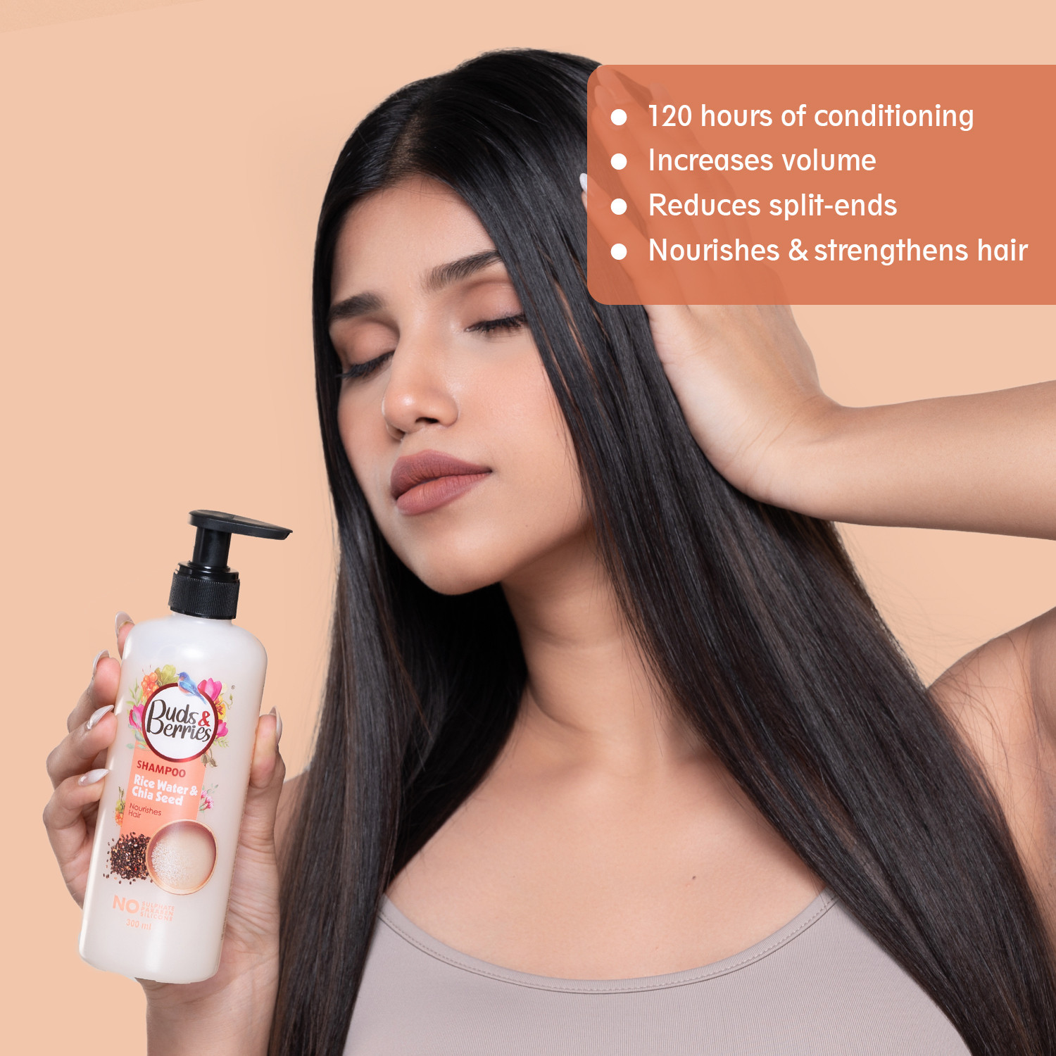 Image of Buds & Berries Rice Water & Chia Seeds Nourishment Shampoo