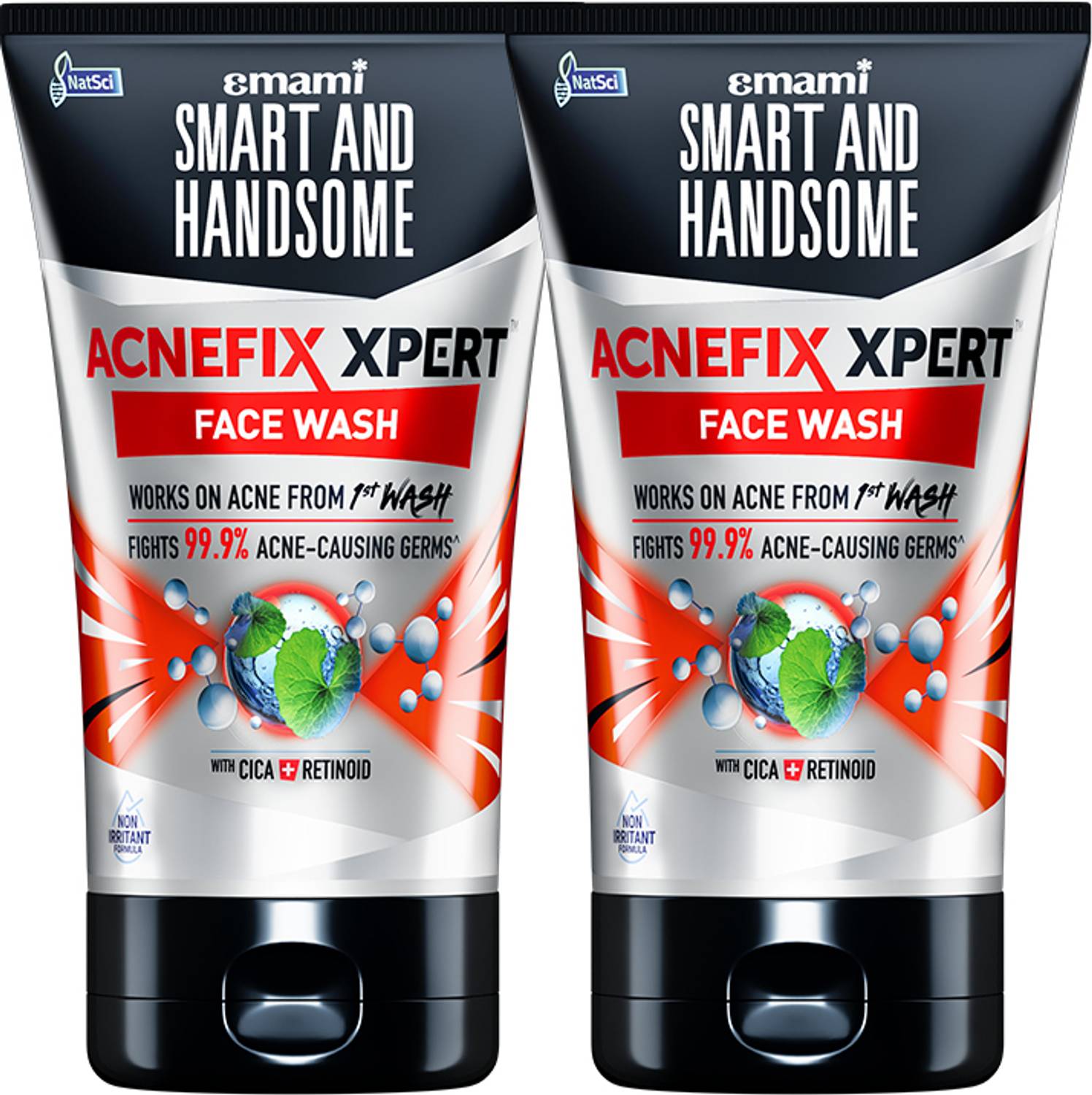 Smart and Handsome Anti-Acne Duo - Acnefix Xpert  100g Each | Reduces Acne from 1st Wash Face Wash