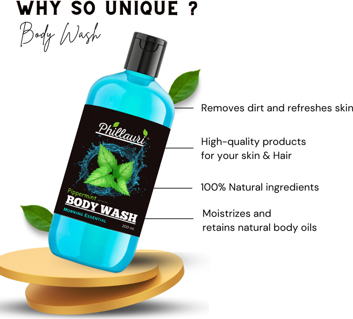 Image of Phillauri Body Wash for Glowing Skin With Onion Hair Fall Control