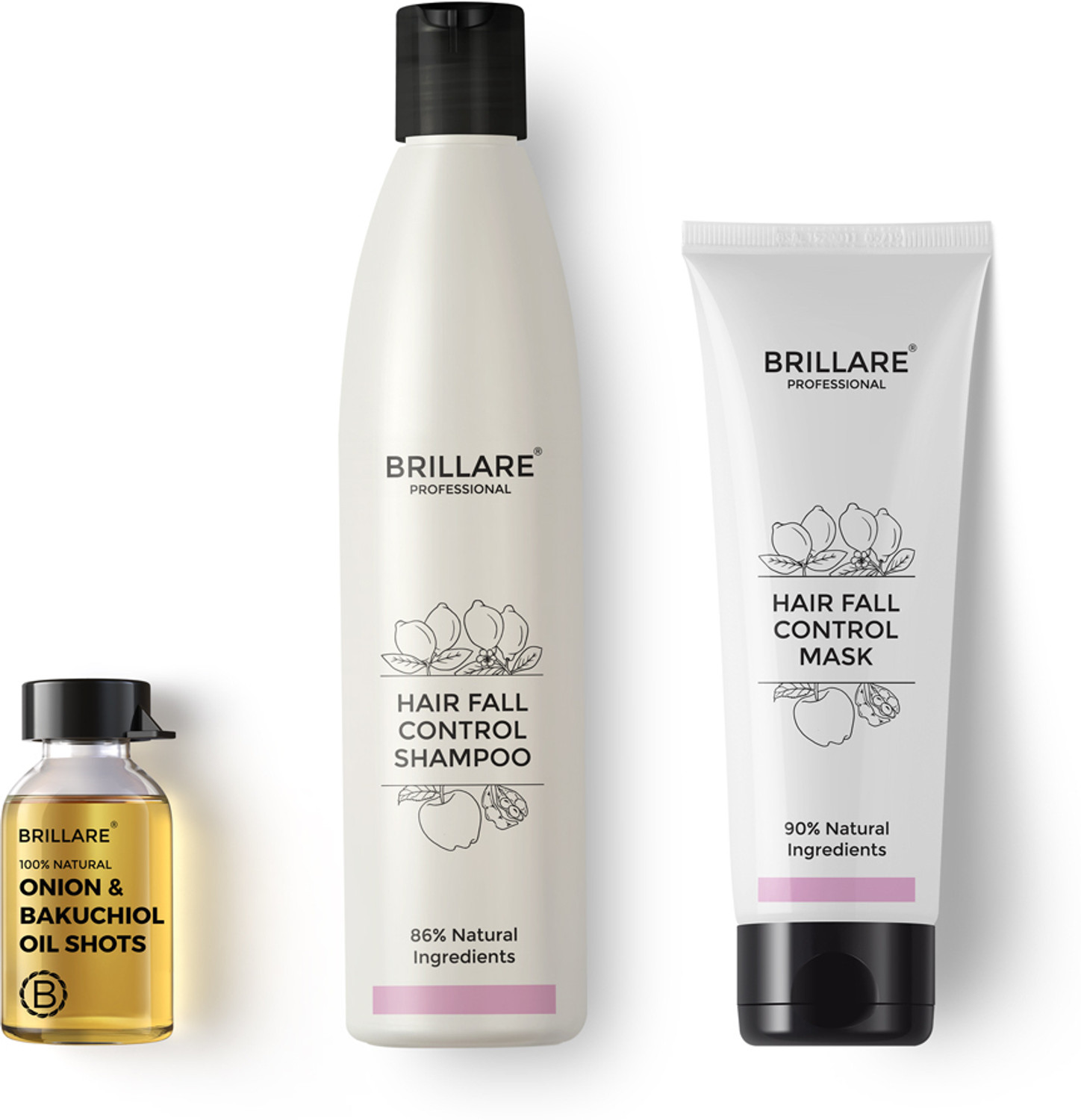 Image of BRILLARE Anti Hairfall Treatment Combo - Shampoo, Hair Mask & Oil shots