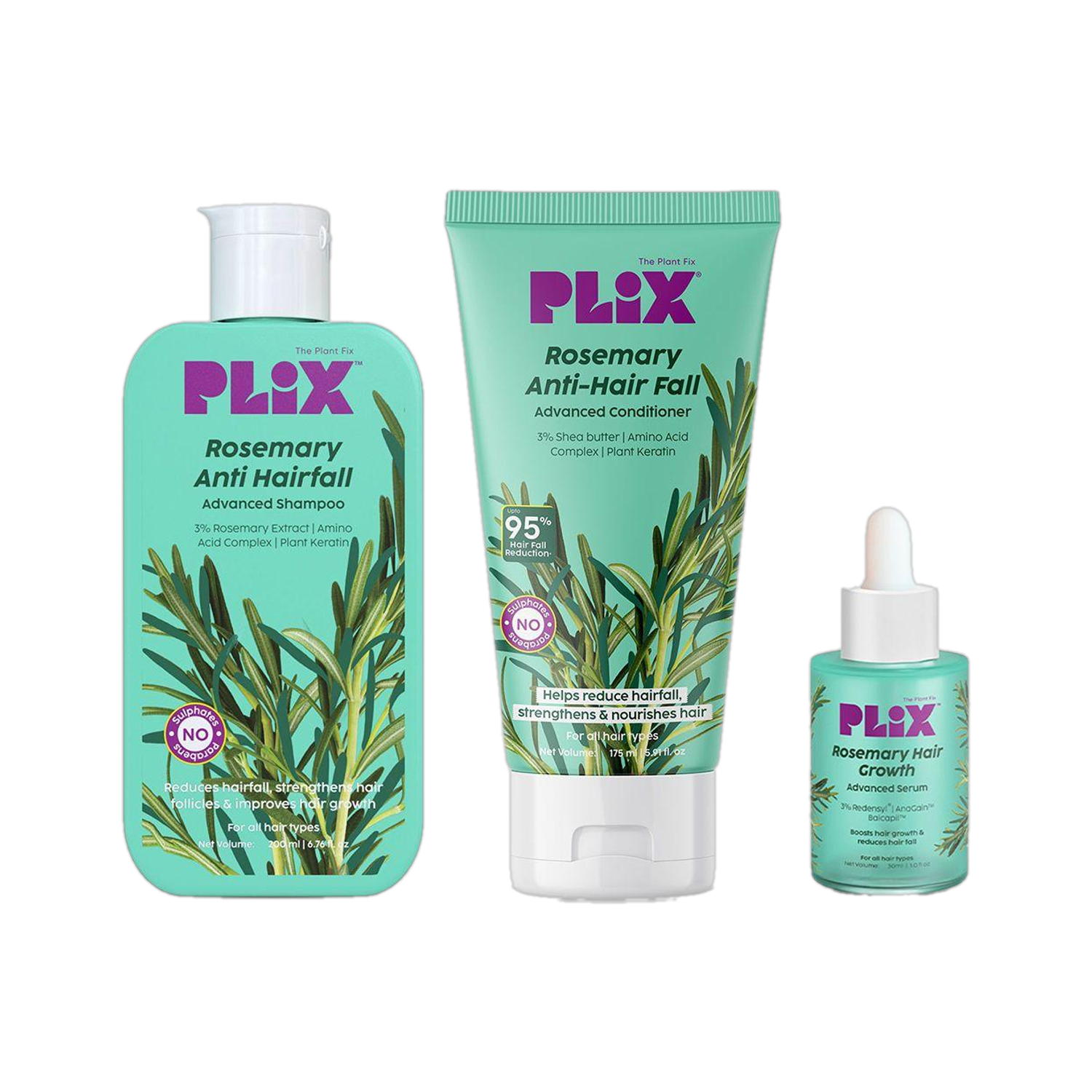 The Plant Fix Plix Rosemary Anti Hairfall Combo Pack of 3 - Image 1