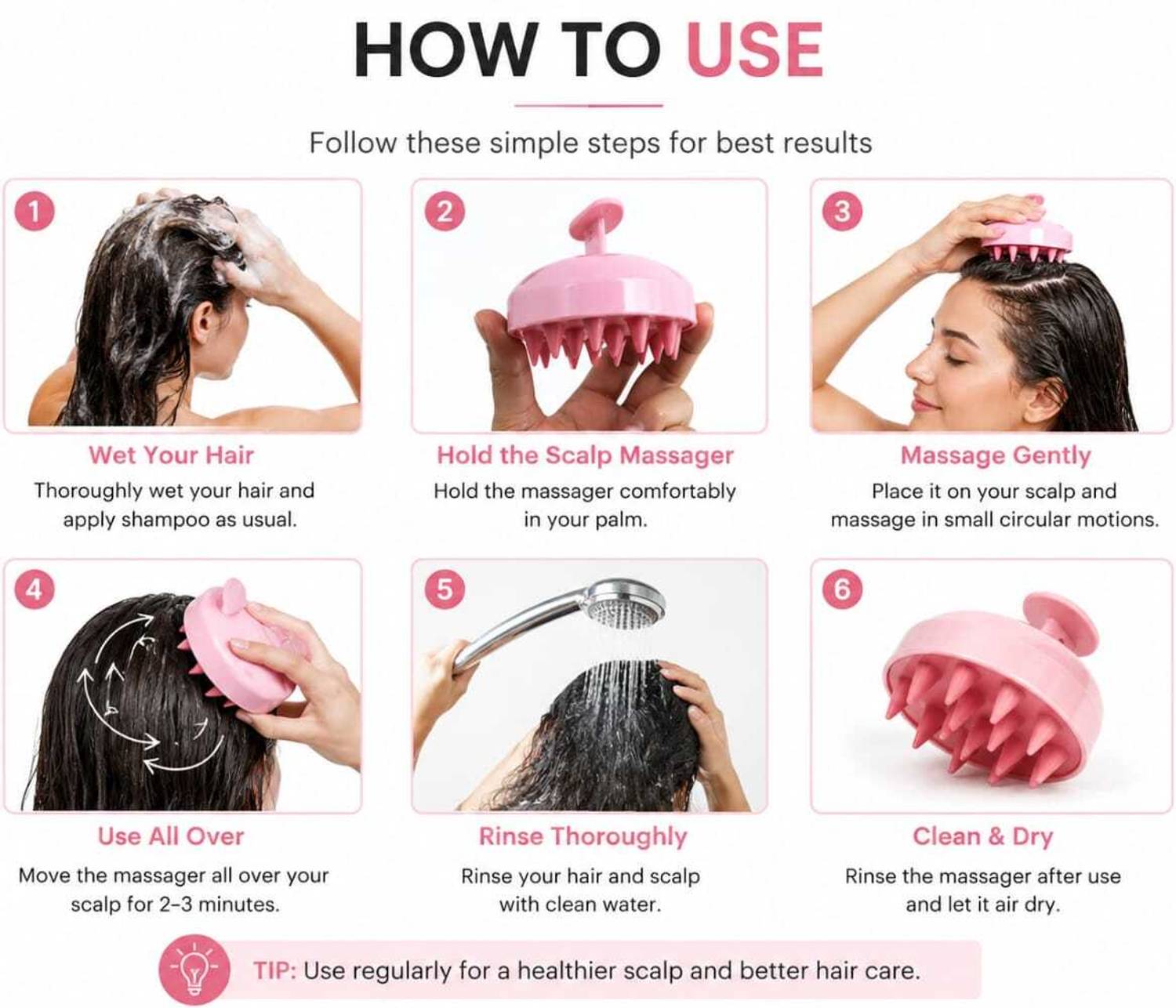 Kwaanie Hair Scalp Massager & Oil Applicator Combo - Image 2