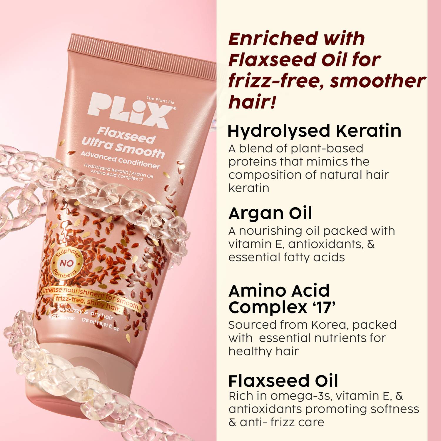 The Plant Fix Flaxseed Ultrasmooth Shampoo & Conditioner Combo - Image 3