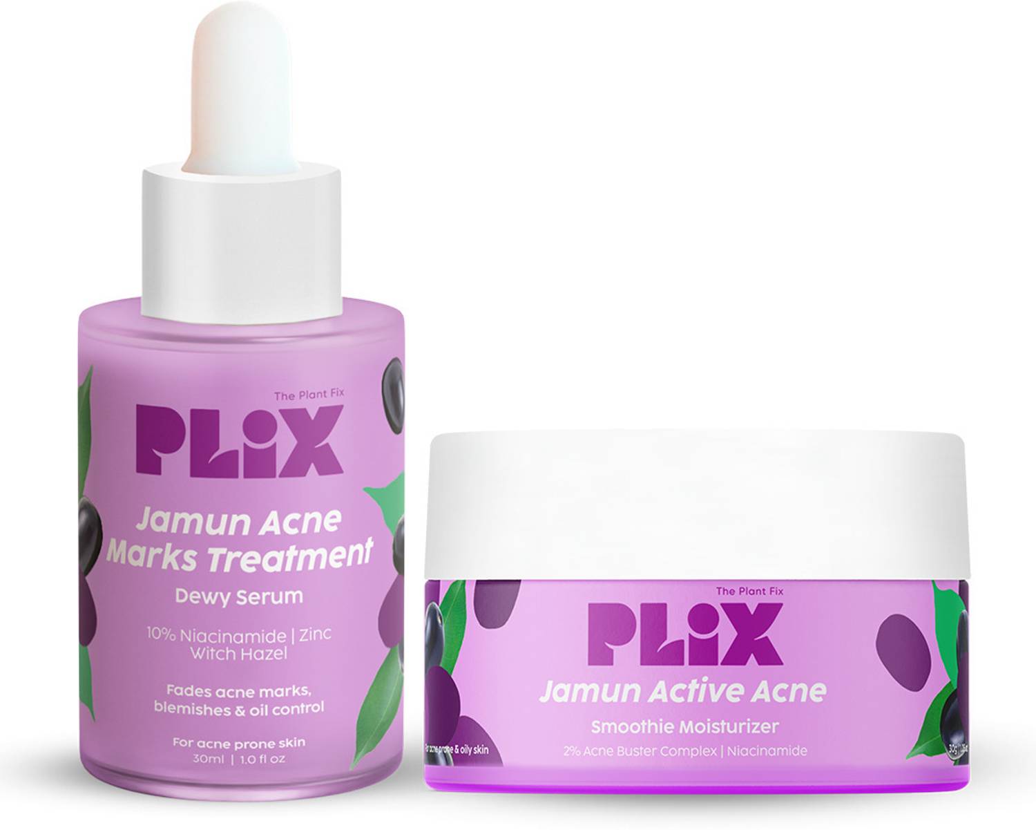 The Plant Fix Plix 10% Niacinamide Jamun Face Serum & 2% Niacinam