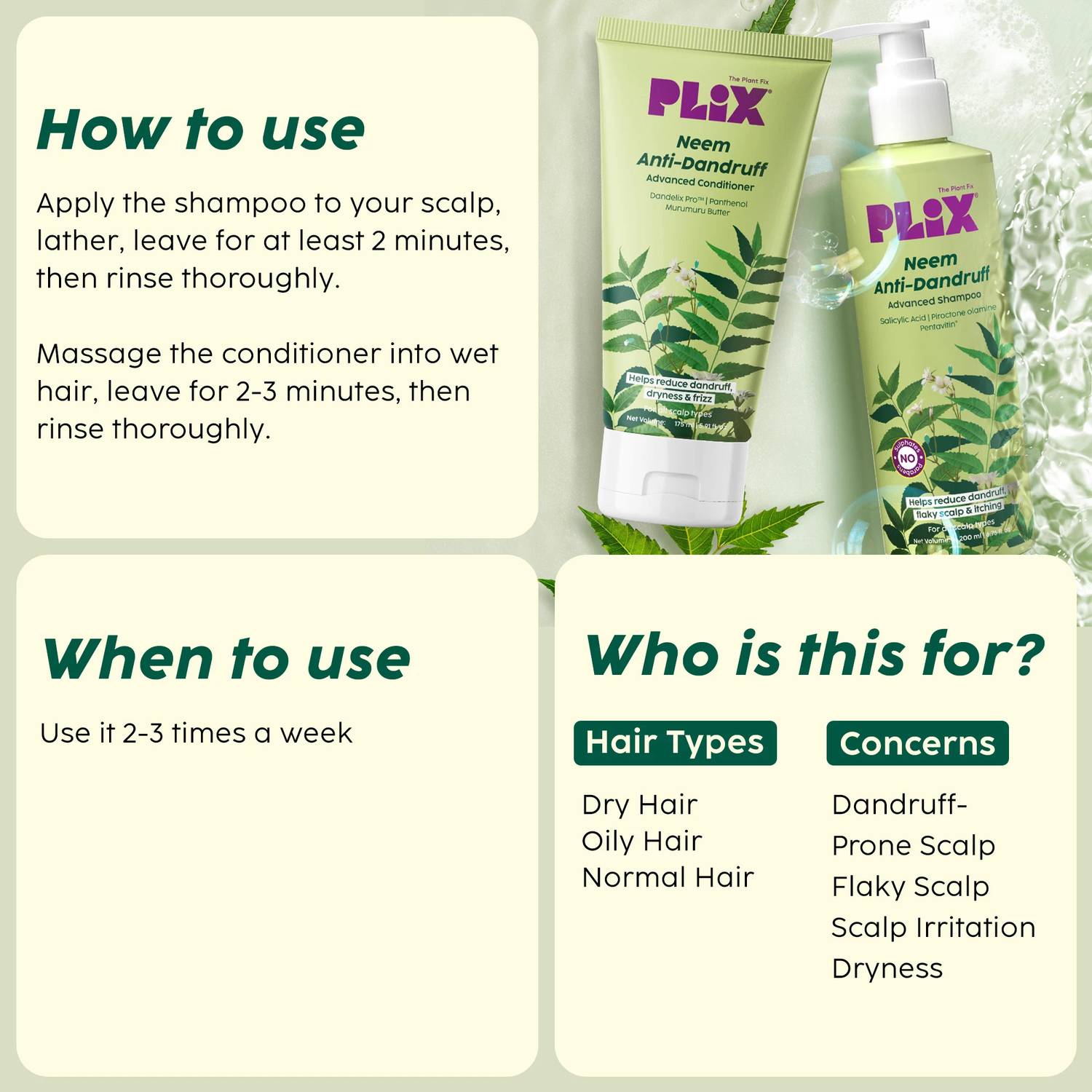 The Plant Fix Plix Neem Anti-Dandruff Kit - Image 2