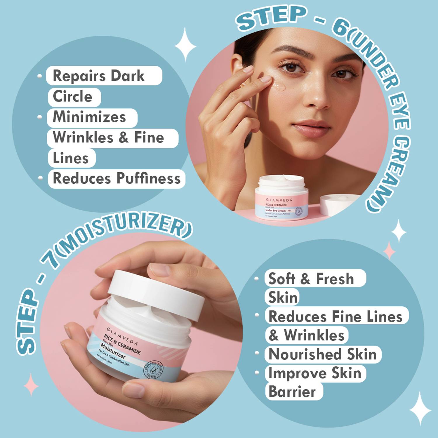 GLAMVEDA Korean Rice & Ceramide 9 Step Skincare Set - Image 4