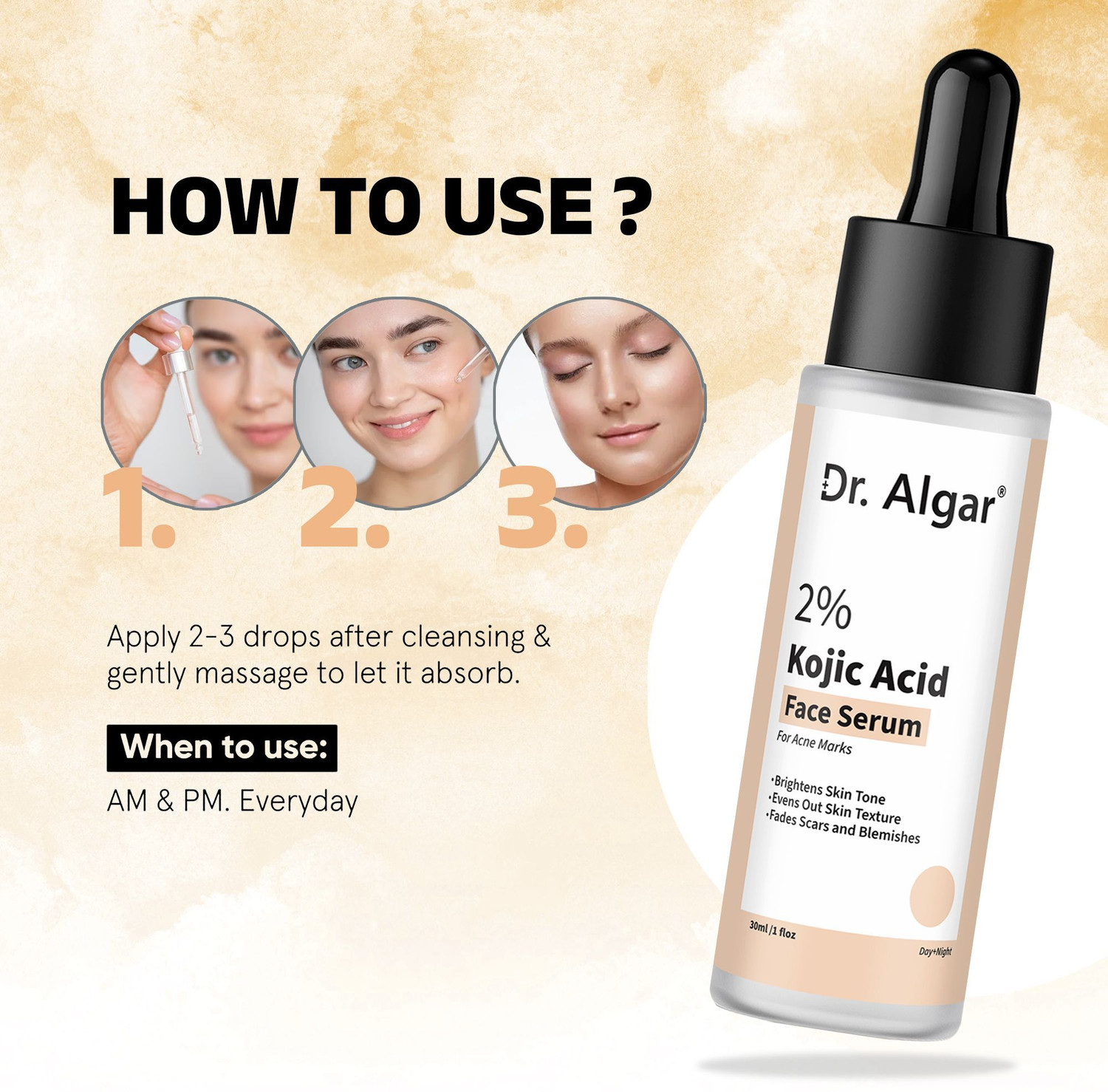 Image of Dr. Algar Kojic Acid Face Serum + Niacinamide Face Serum | Double Brightening & Oil Control Combo