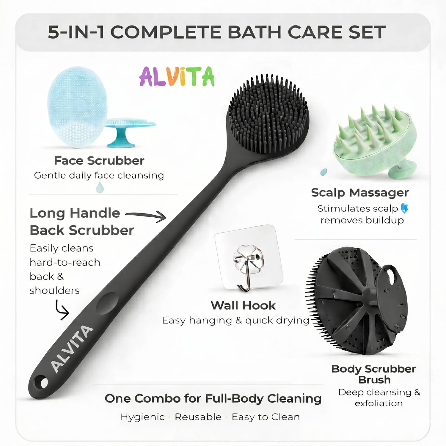 Alvita Silicone Bath Combo - Image 2