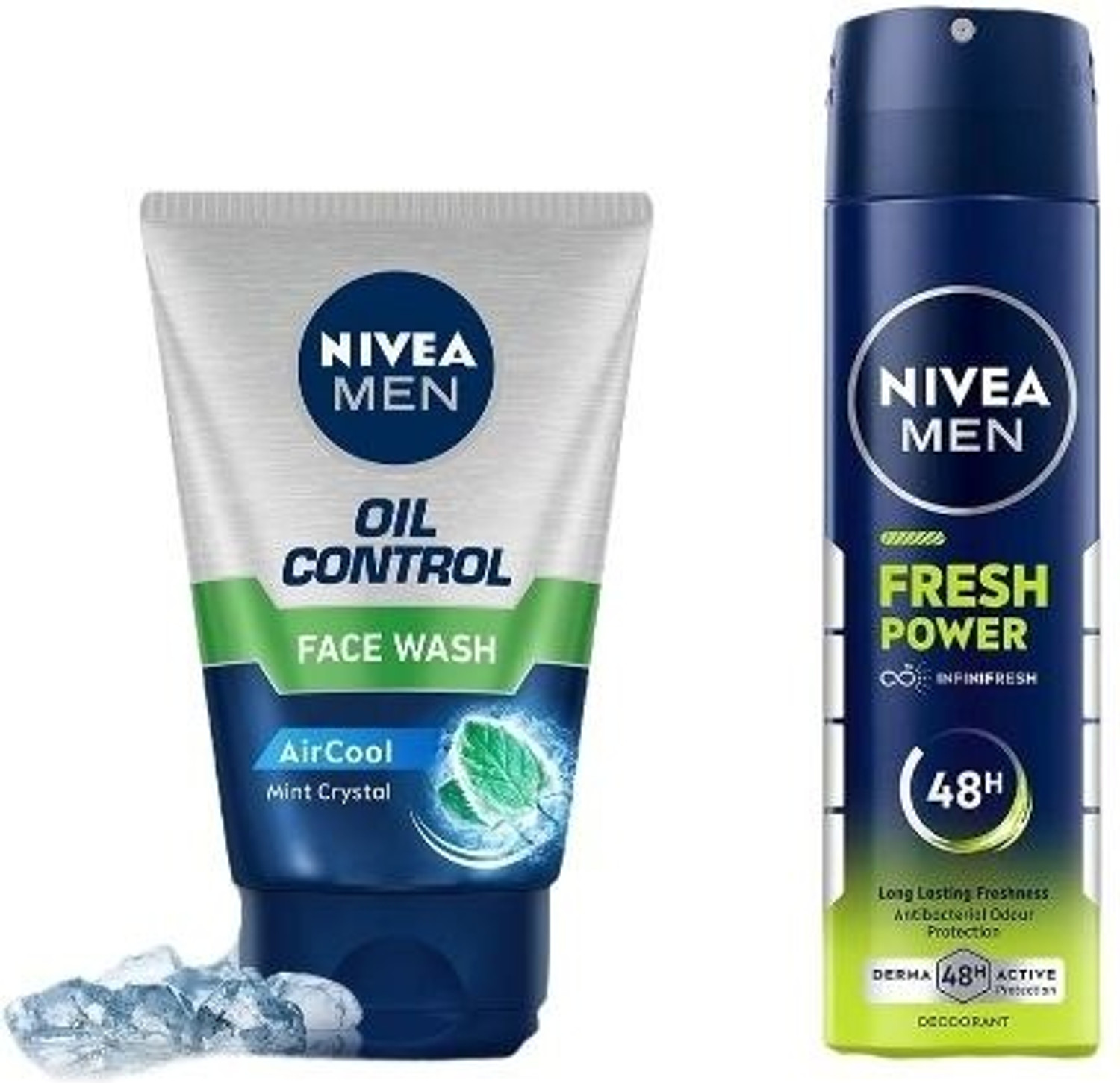Image of Nivea Men OIL CONTROL FACE WASH 100ML & FRESH POWER DEODORANT 150ML COMBO (2 Items in the set)