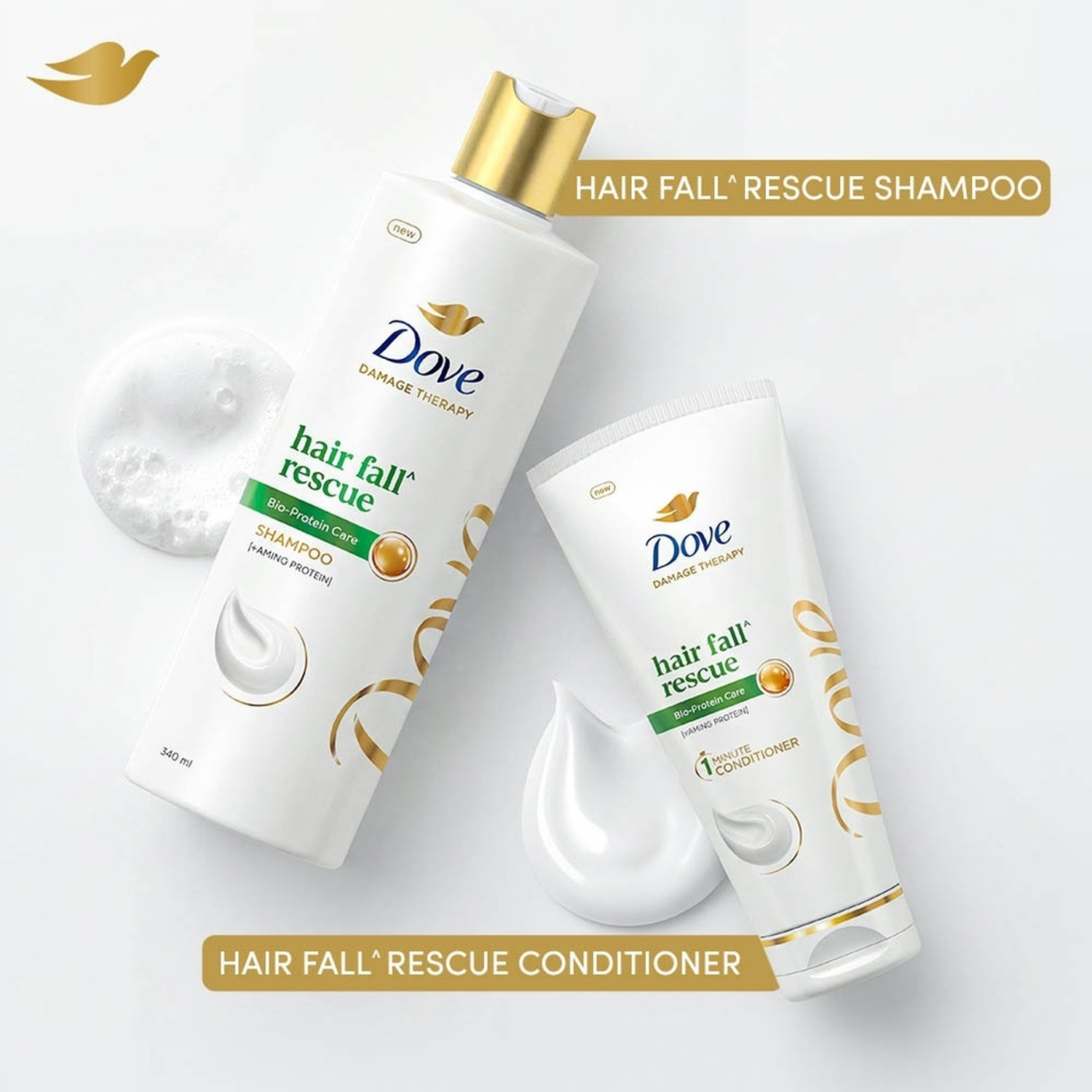 Image of DOVE Hair Fall Rescue Shampoo 340ml and conditioner 175 ml