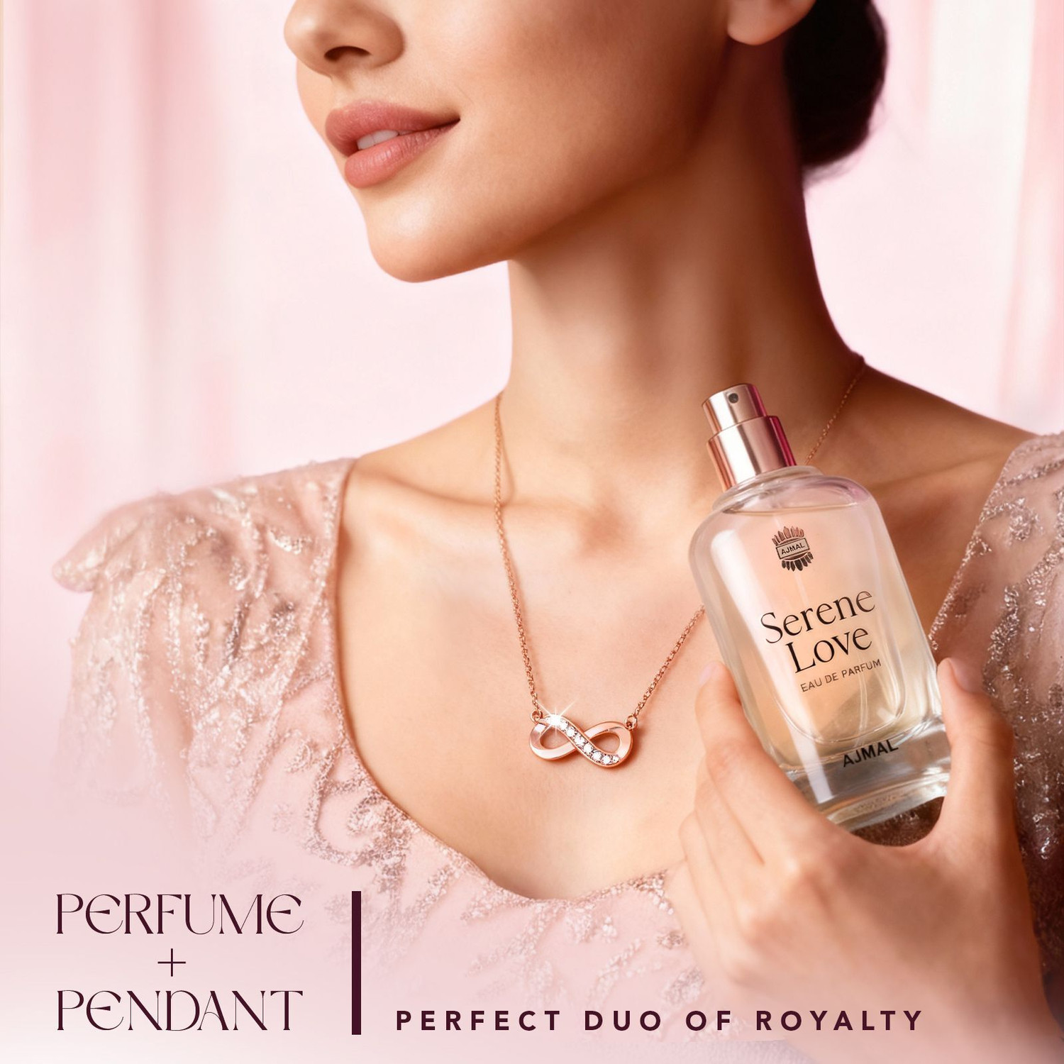 Image of Ajmal Royal Touch Women Perfume & Jewellery Gift Set for Sister| Gift for sister