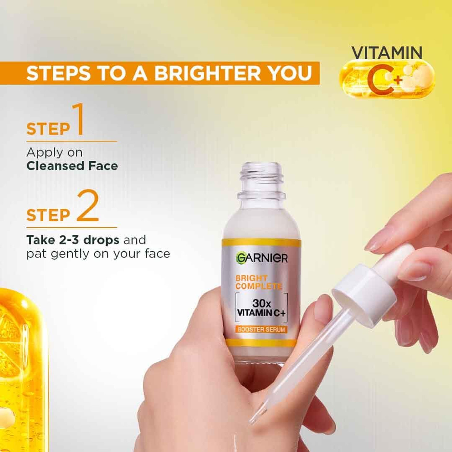 Image of Garnier Men 30X Booster Vitamin C Serum For Dark Spot Clear-15ml + Pure Vitamin C Overnight-15ml