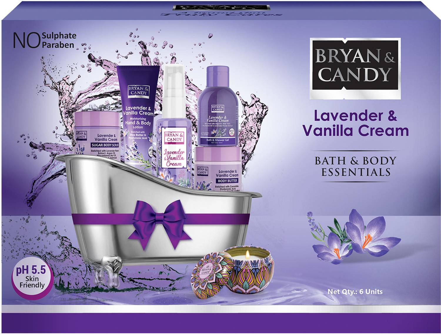 Bryan & Candy Lavender Bath Tub Kit Collection Gift For Women