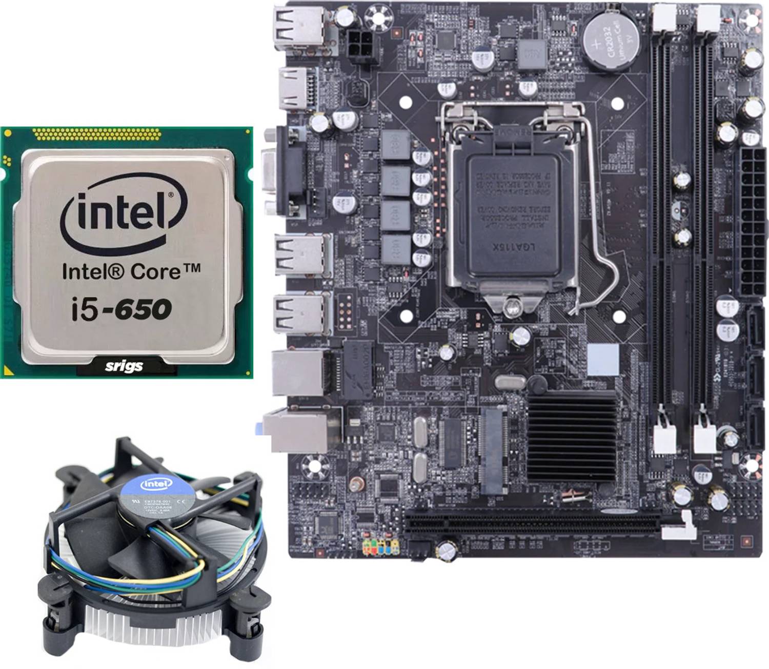 srigs Intel Core i5 650 H55 Motherboard Combo - Image 1