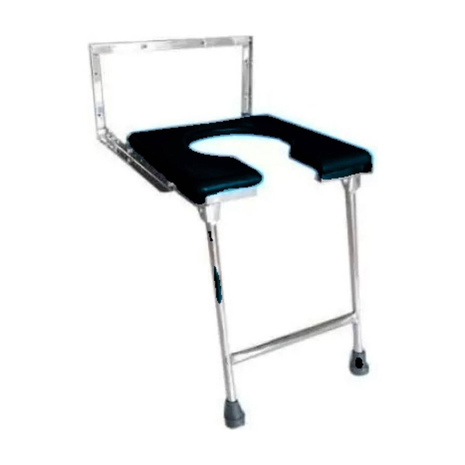 BEDICIA Wall Mounted Commode Chair For for Patient/Adult/Old People Stainless Steel Commode Chair