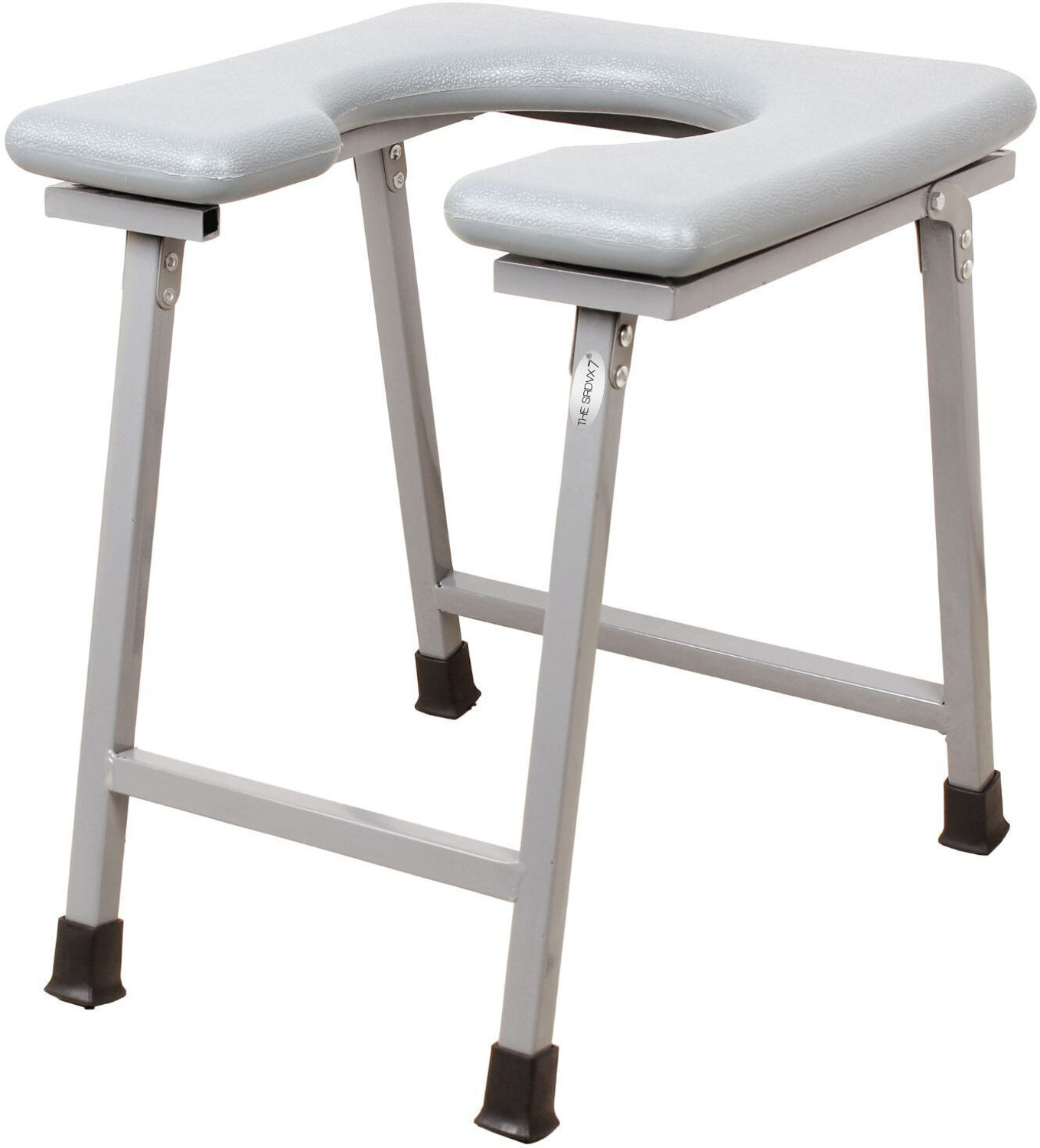 Image of THE SRDVX 7 Powder Coated Commode Stool Indian Toilet Commode Chair for Adults Commode Chair