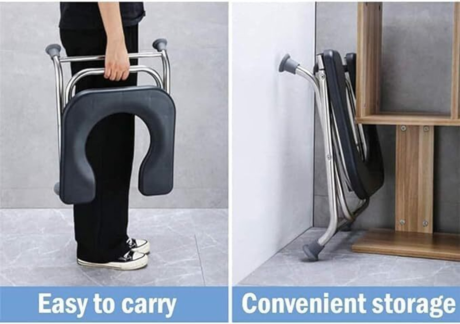 Image of ojlaa Commode Chair for unisex /ADULT Comfortable Safe chair Commode Chair Commode Chair