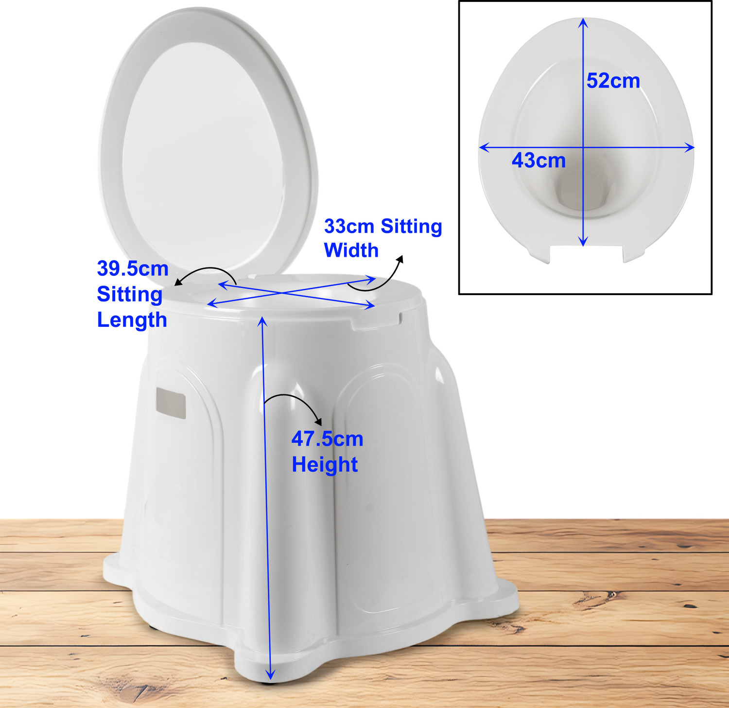 Image of TRM Heavy Duty Portable Indian Toilet to Western Convertor Toilet Commode Chair
