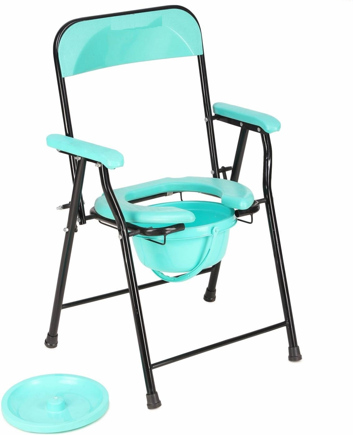 Image of SVS SURGICAL Commode Chair for unisex /ADULT Comfortable Safe chair Commode Chair (Green) Commode Chair