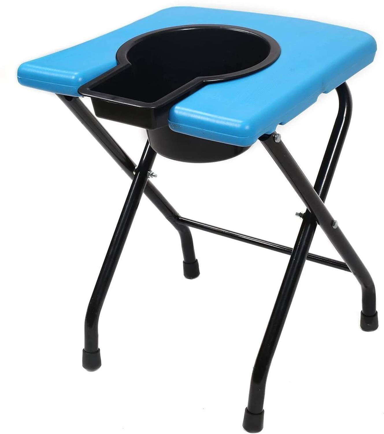 BEDICIA Folding Elderly Disabled And Pregnant Woman Stainless Steel And Bathing Room Commode Chair