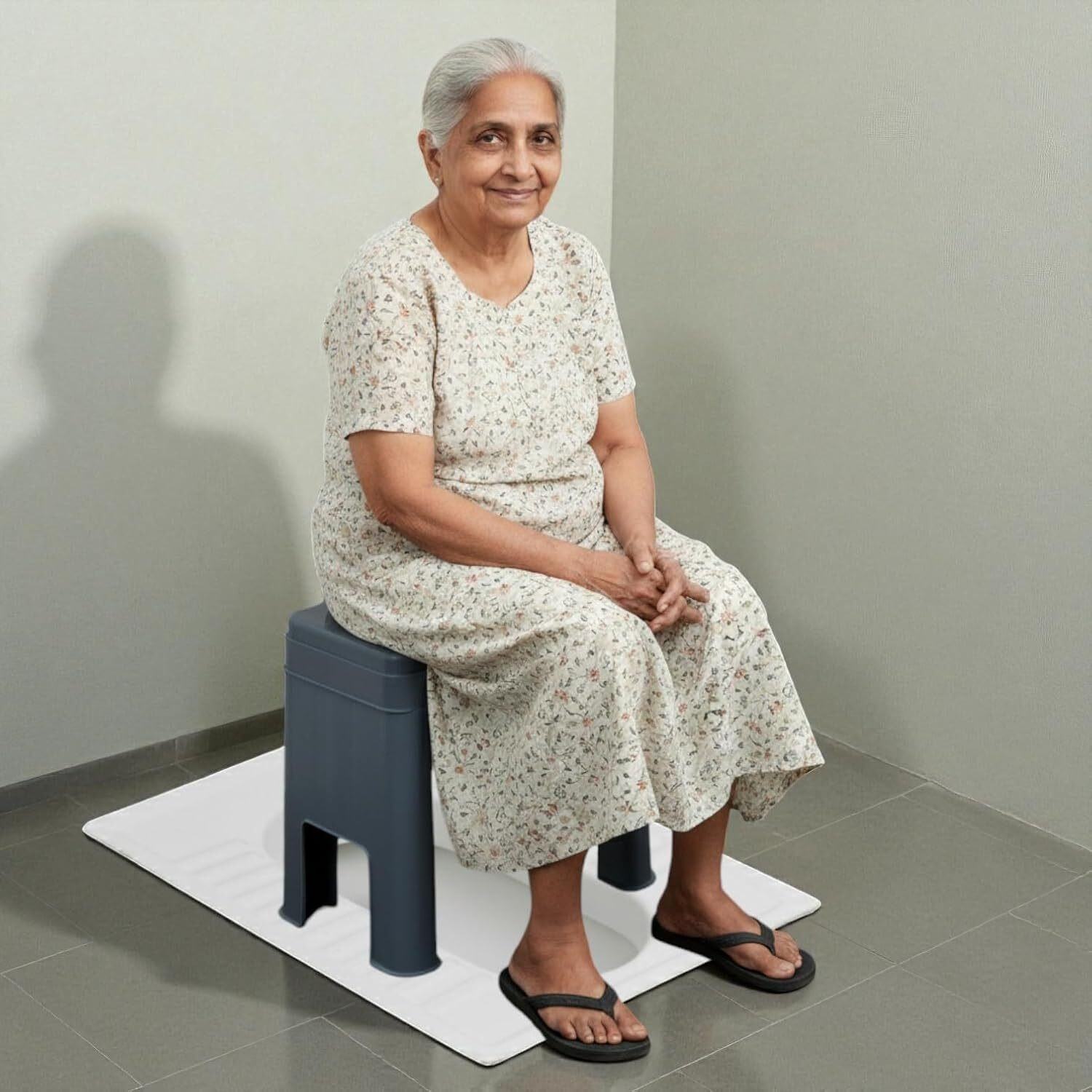 Image of veayva Indian Toilet Stool | Indian to Western Toileting For Pregnant women, Patients Commode Shower Chair