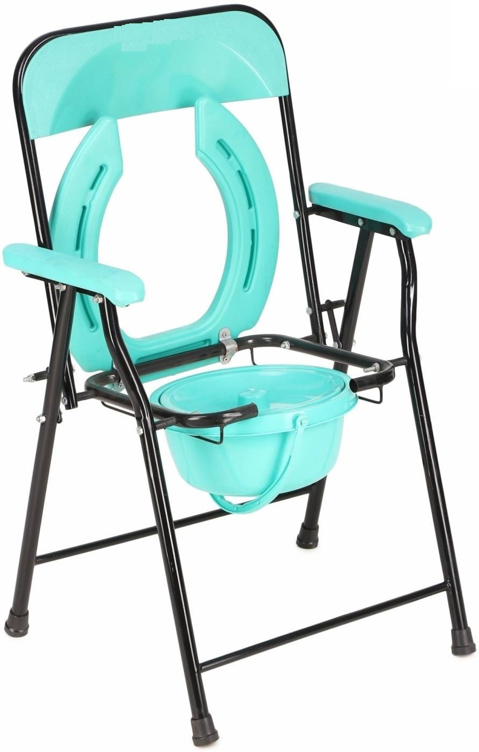 Image of SVS SURGICAL Commode Chair for unisex /ADULT Comfortable Safe chair Commode Chair (Green) Commode Chair