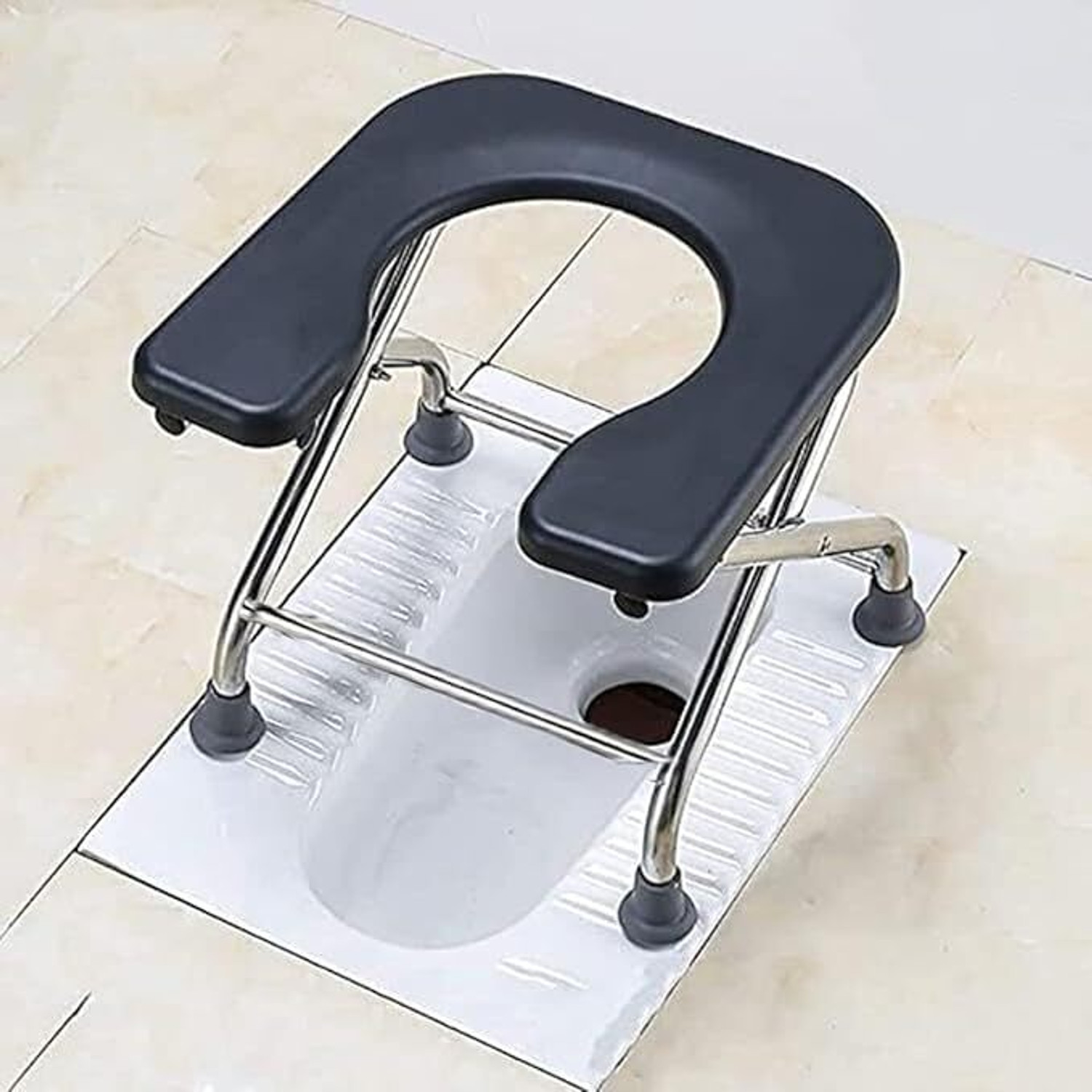 Image of ojlaa Commode Chair for unisex /ADULT Comfortable Safe chair Commode Chair Commode Chair