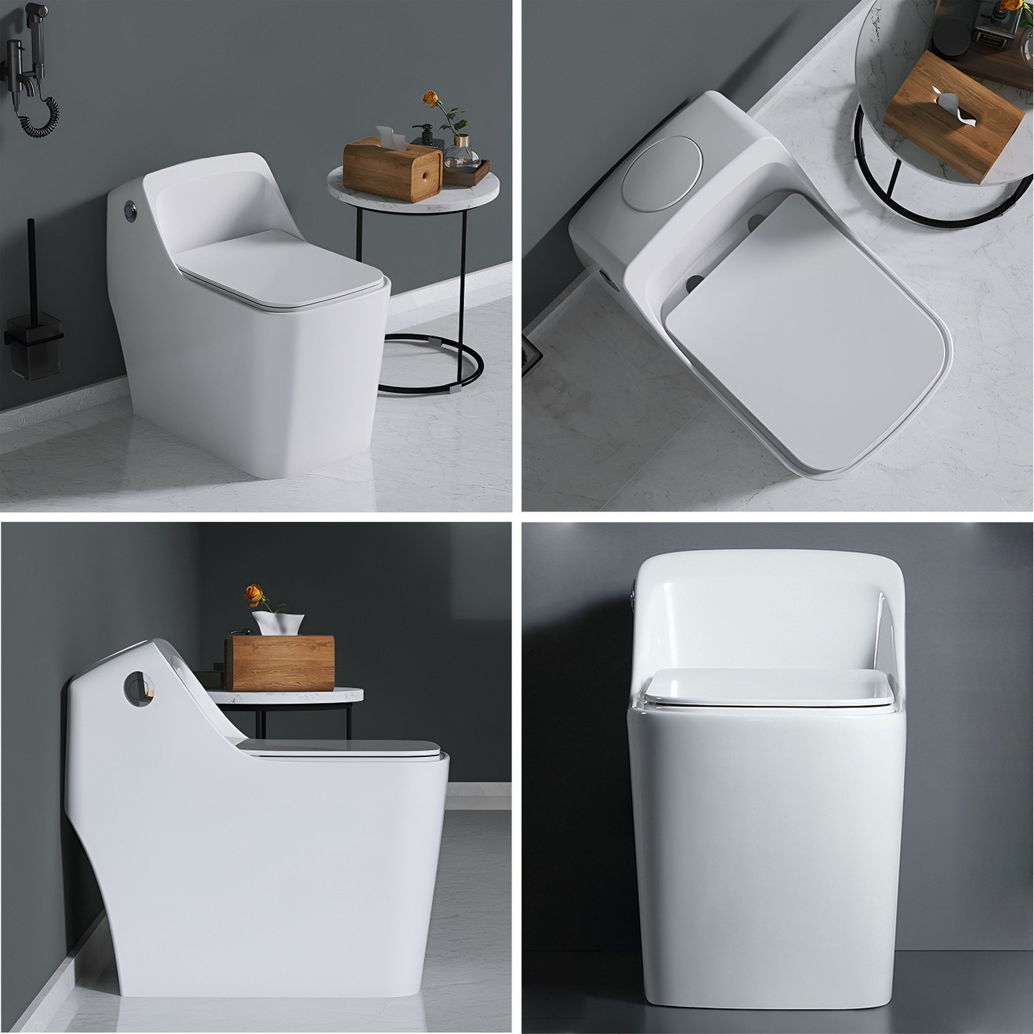 Image of Plantex Ceramic Rimless Western Toilet /Water Closet /Commode With Seat - S Trap Outlet (APS-3011) Western Commode