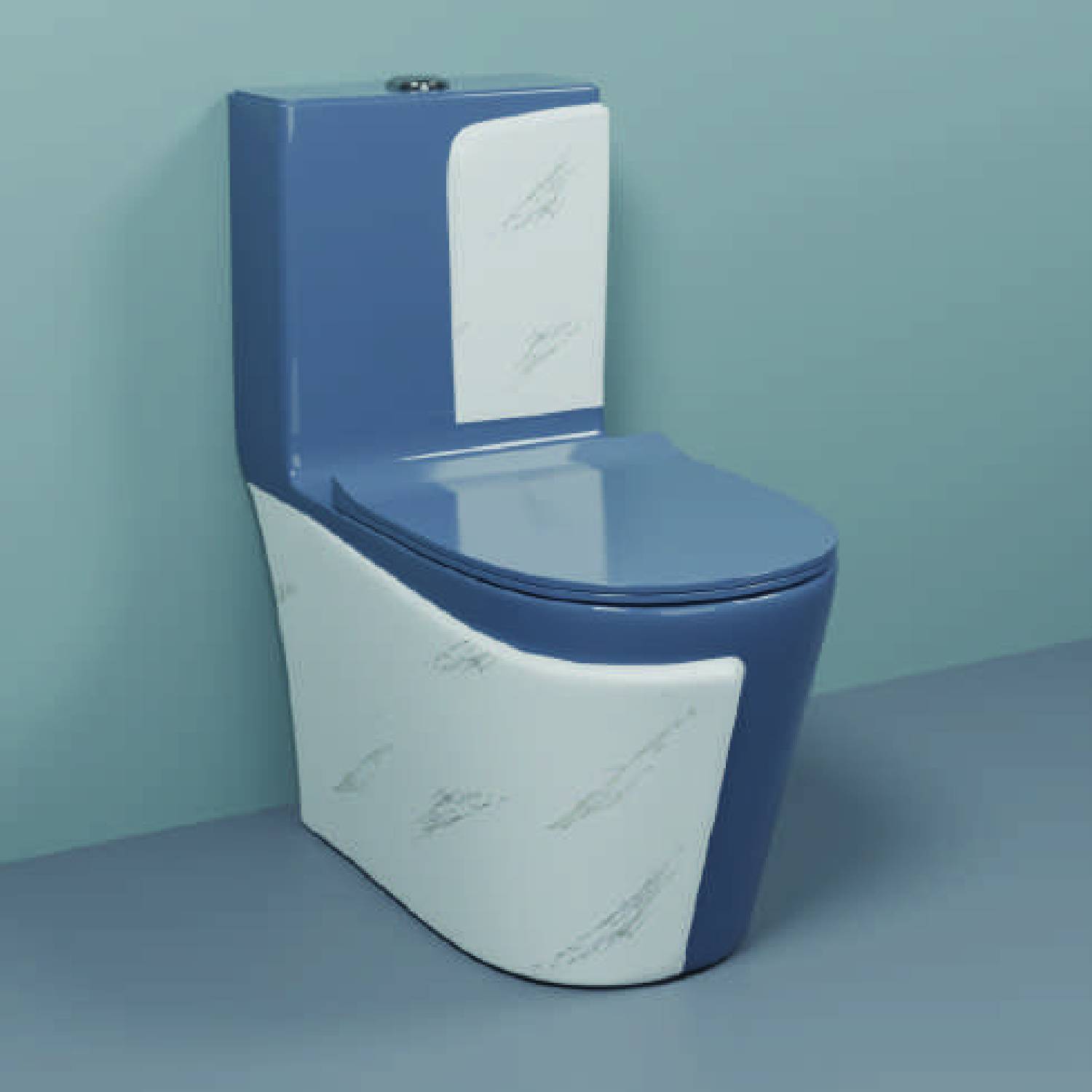 4VIEW One-Piece Western Commode | Modern Ceramic Water Closet with Soft Close Seat RM - 1016 | 660L x 375W x 740H mm Western Commode
