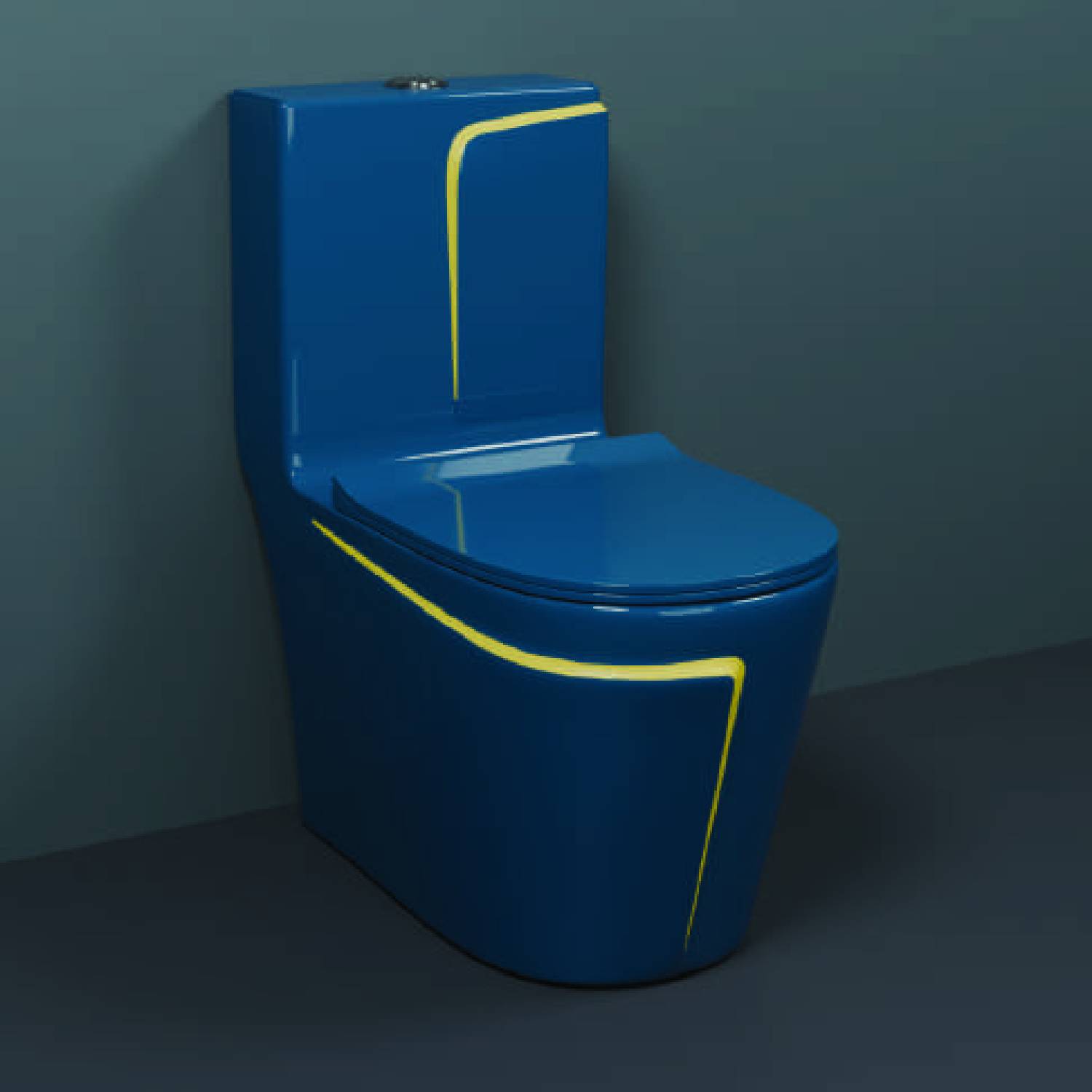 4VIEW One-Piece Western Commode | Modern Ceramic Water Closet with Soft Close Seat RM - 1026 | 660L x 375W x 740H mm Western Commode