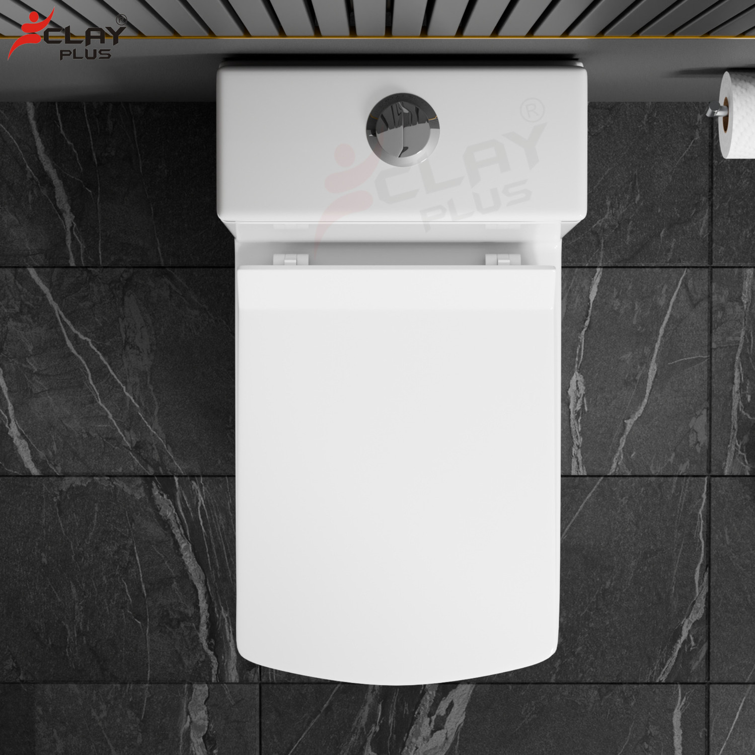 Image of clayplus Platinum Ceramic Western Toilet /Water Closet /Commode With Soft Close Toilet Seat PREMIUM GRADE FLOOR MOUNTED inchS inch TRAP ONE PIECE Western Commode