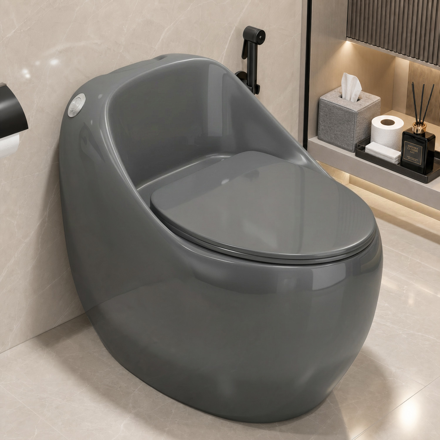 Image of Plantex Rimless Ceramic /Water Closet / With Toilet Seat - S Trap (APS-3003) Western Commode