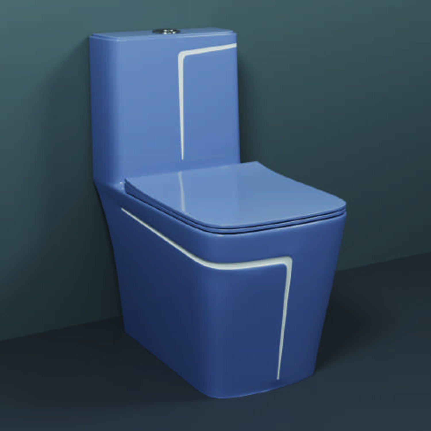 Image of AGOEN One-Piece Western Commode | Modern Ceramic Water Closet with Soft Close Seat RM -2011 | 660L x 375W x 740H mm Western Commode