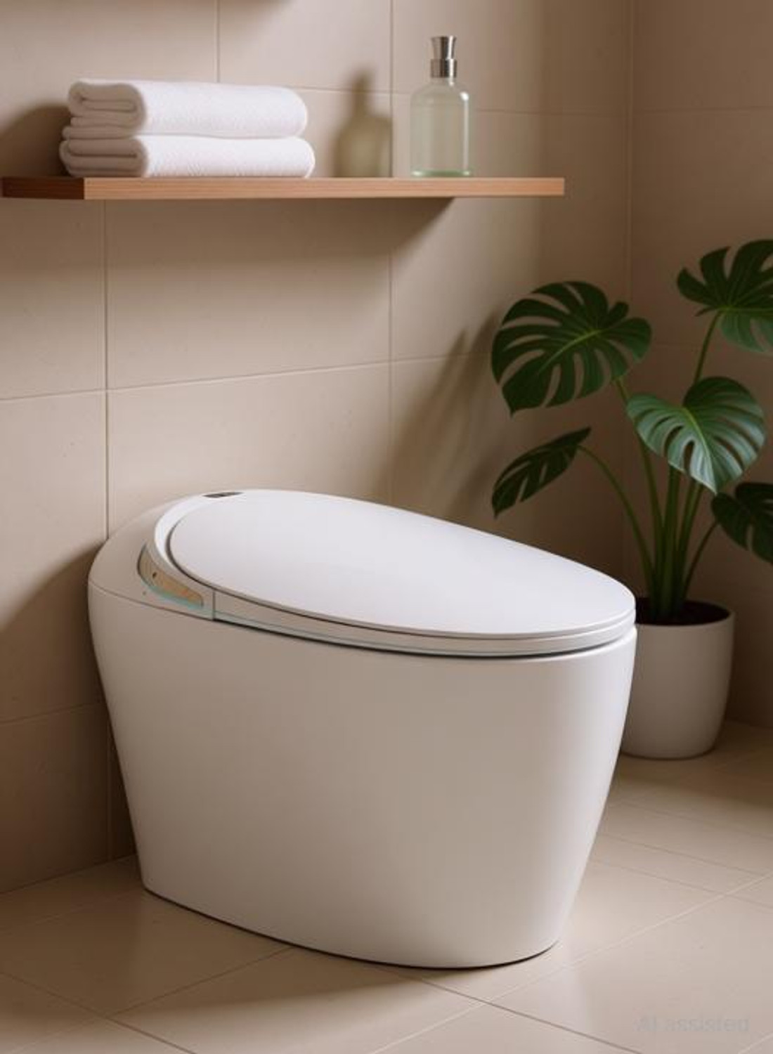 Image of JABON BAGNO Toilet Floor Mount | Heated Seat, Inbuilt Pump & Heater, Aroma & Foam Shield SATURN Smart Western Commode