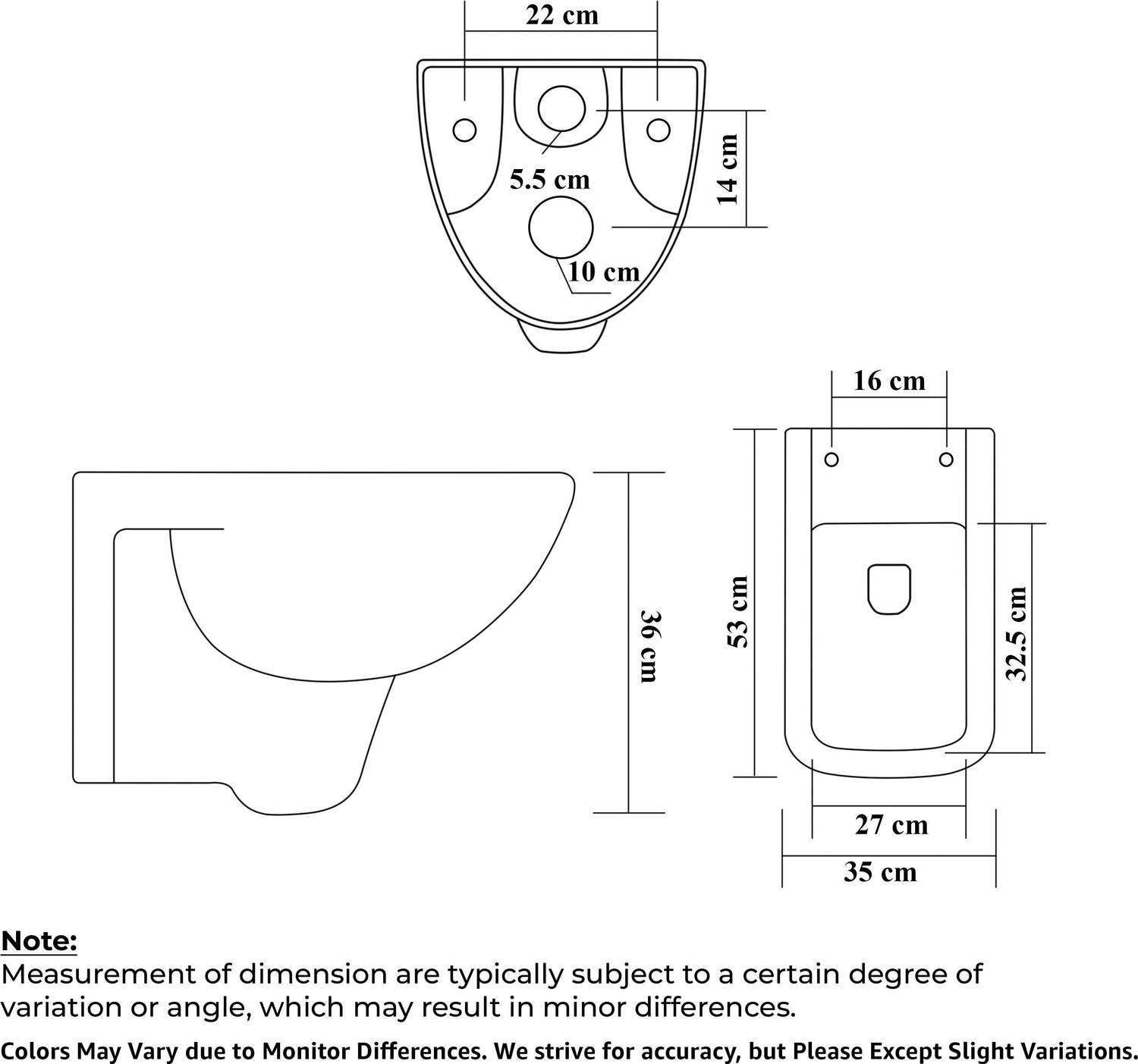 Image of Plantex Ceramic Wall Hung Western Toilet /Water Closet /Commode & Toilet Seat-P Trap (APS-780) Western Commode