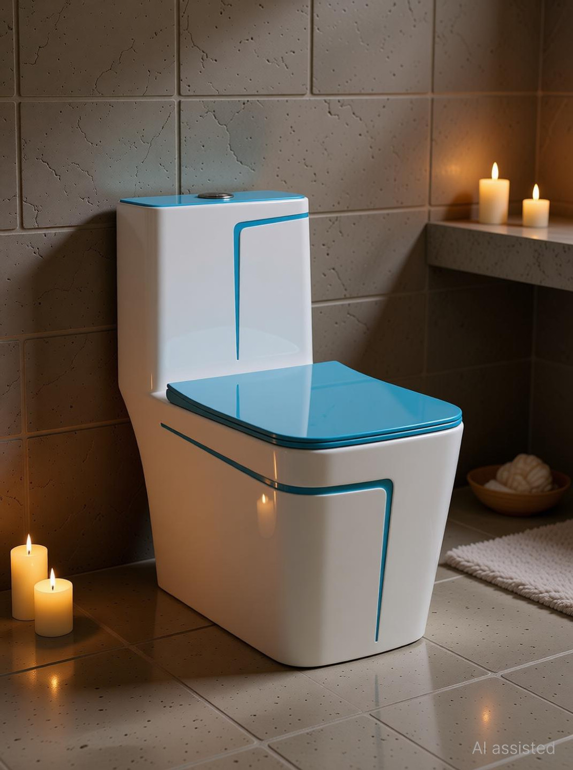 Image of Aimniwell International Western Commode | Premium One Piece Toilet | Soft Close Seat | Strong Flush S Trap | Western Bathroom Commode with Seat | Premium Quality Commode | AI2003 Western Commode