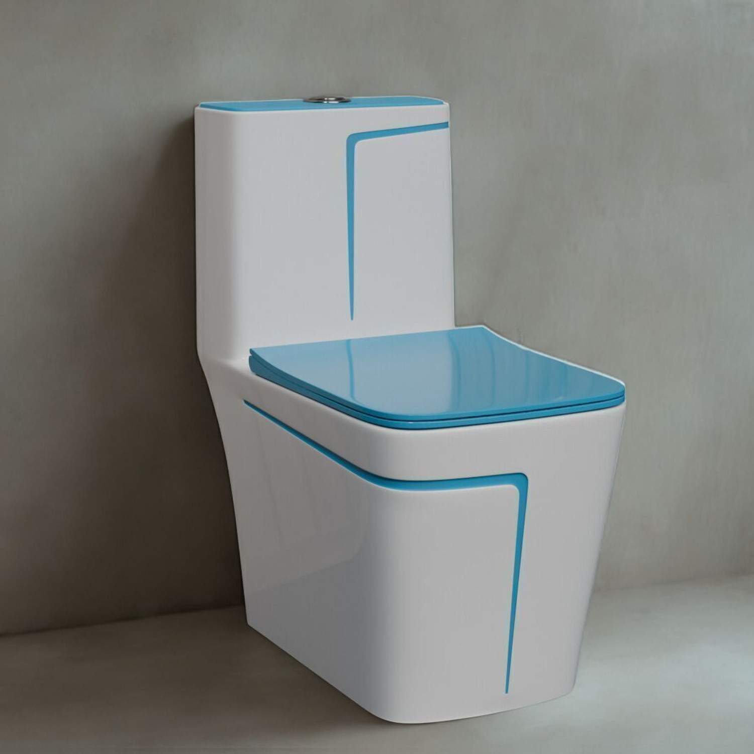 Image of Aimniwell International Western Commode | Premium One Piece Toilet | Soft Close Seat | Strong Flush S Trap | Western Bathroom Commode with Seat | Premium Quality Commode | AI2003 Western Commode